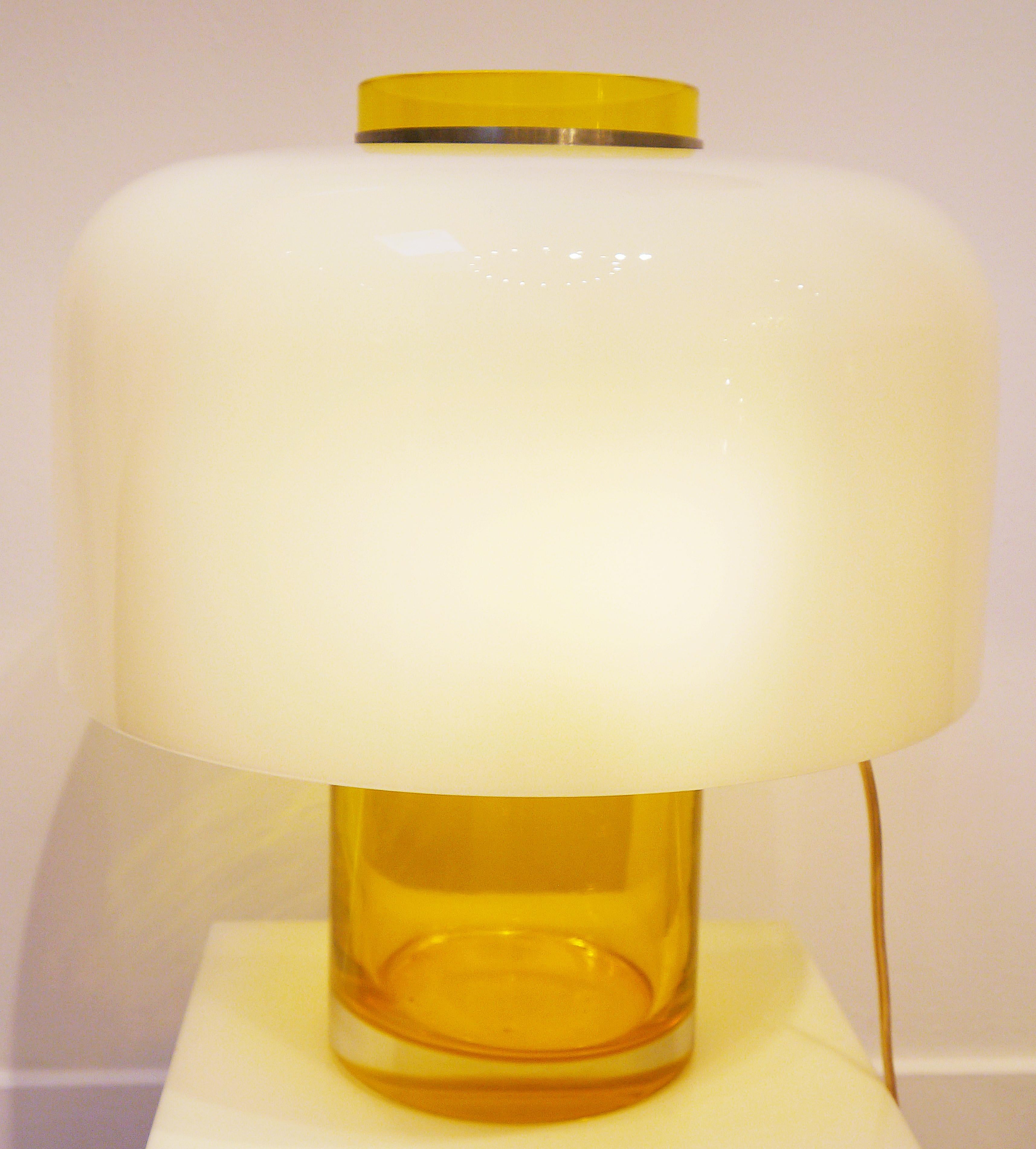 Table lamp and vase LT226 by Carlo Nason for Mazzega, Italy, 1965-1969.