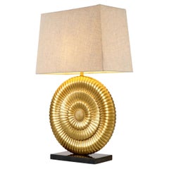 Table Lamp – Antique Gold Finish with Black Granite Base