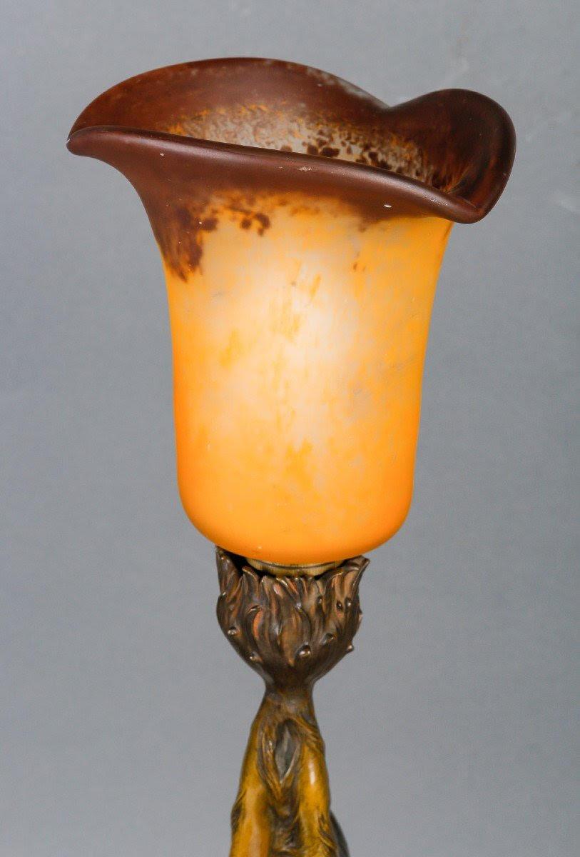 Lampe de table Art nouveau, vers 1900. en vente 3