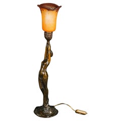 Tischlampe, Jugendstil-Periode, um 1900.