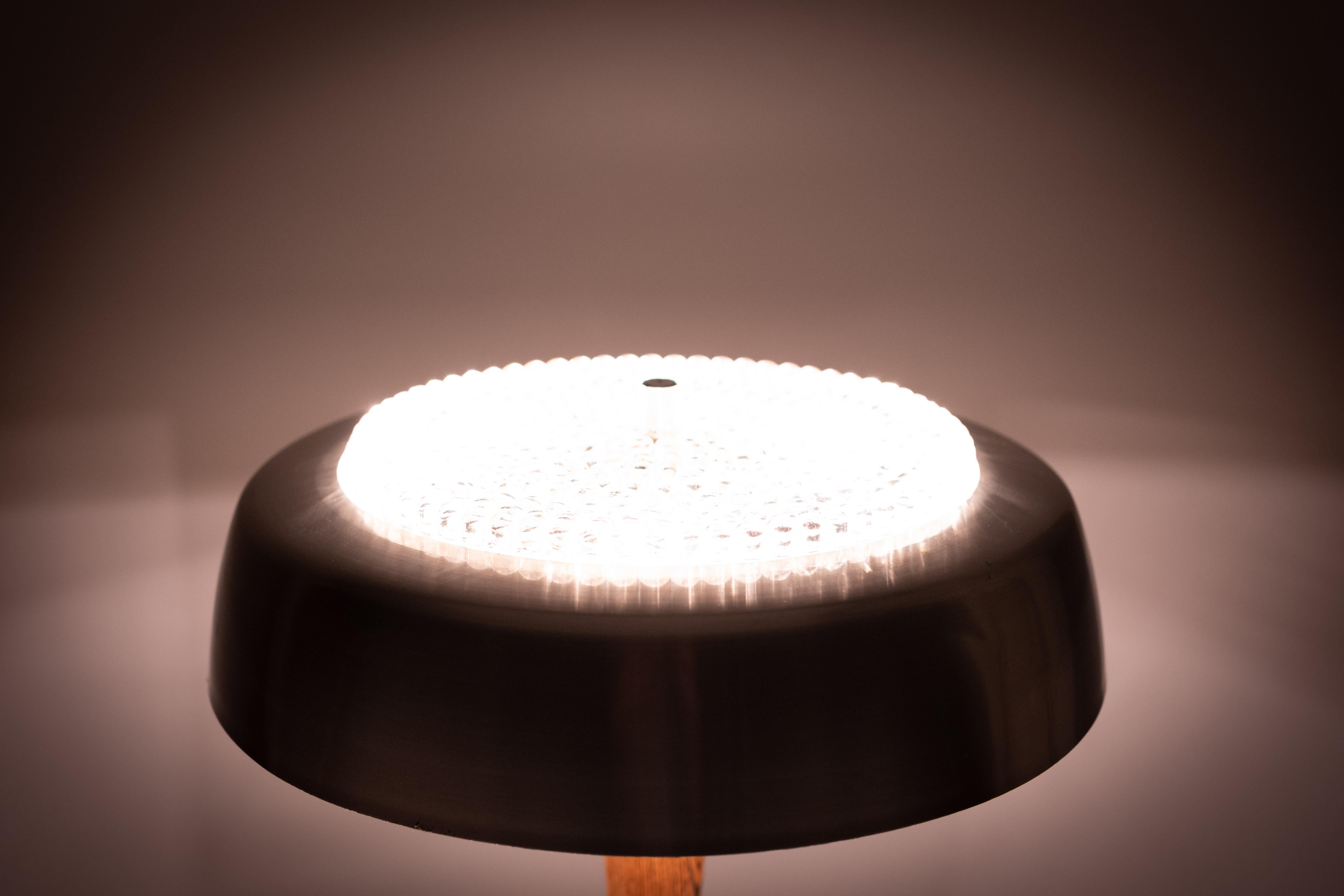 Aluminum Table lamp attrib Svend Aage Holm Sørensen  1960s Denmark For Sale