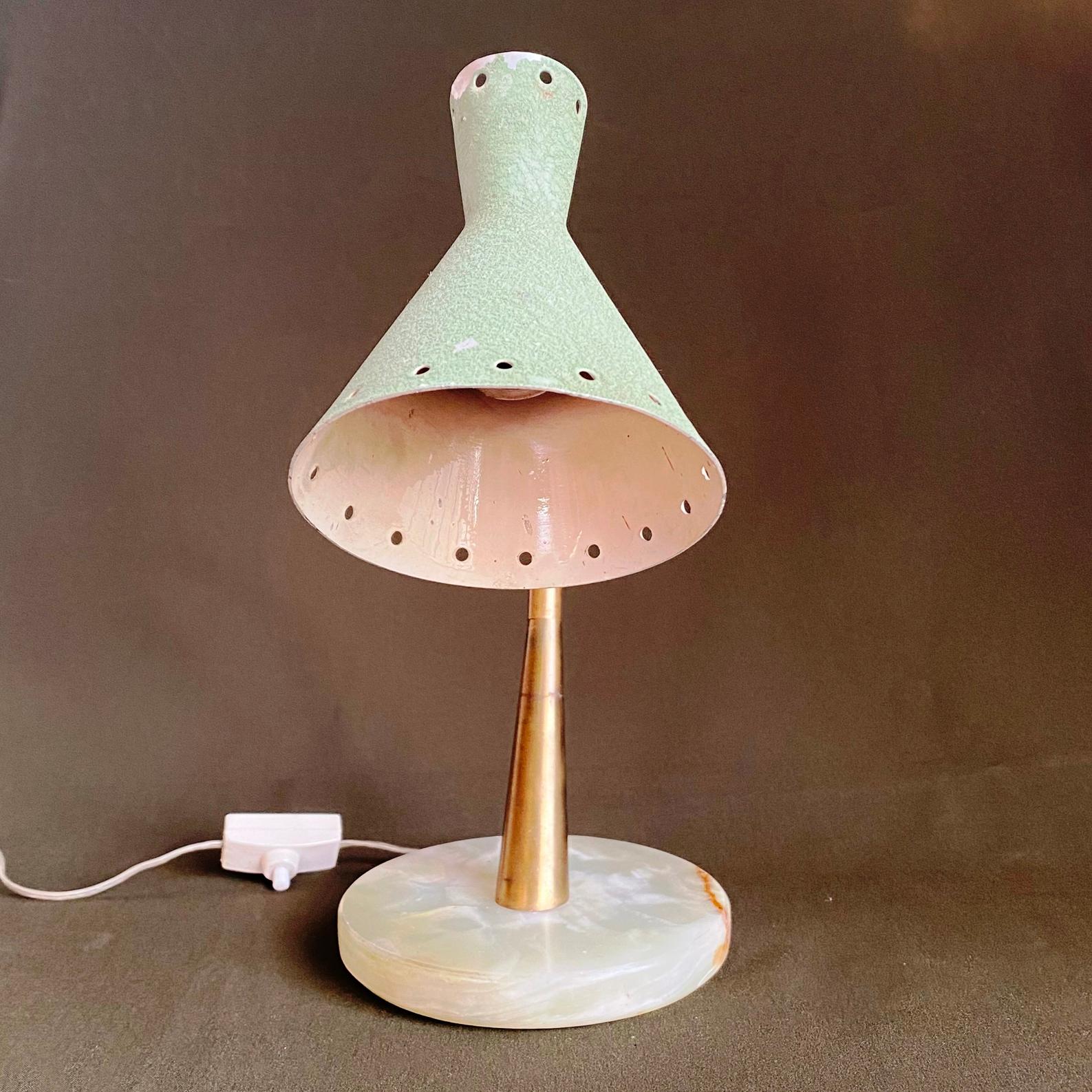 Painted Table Lamp Attributed to Lumi, Italy 1950s For Sale