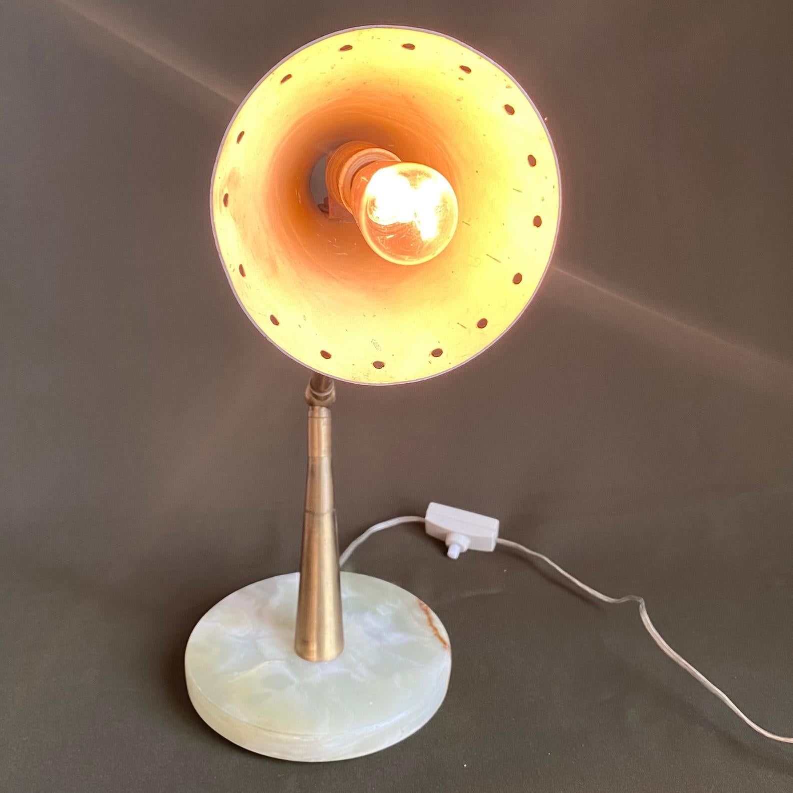 Aluminum Table Lamp Attributed to Lumi, Italy 1950s For Sale