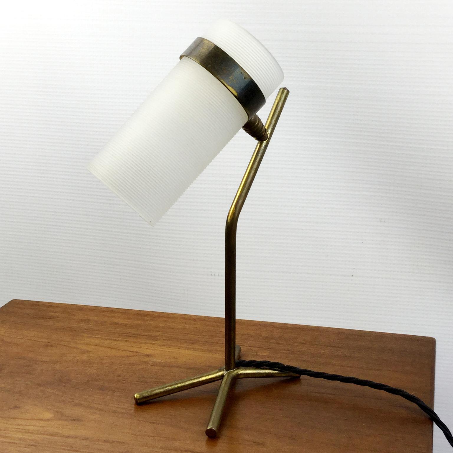 Brass Table Lamp Attributed to Pierre Guariche and Jean Boris Lacroix France 1950s For Sale