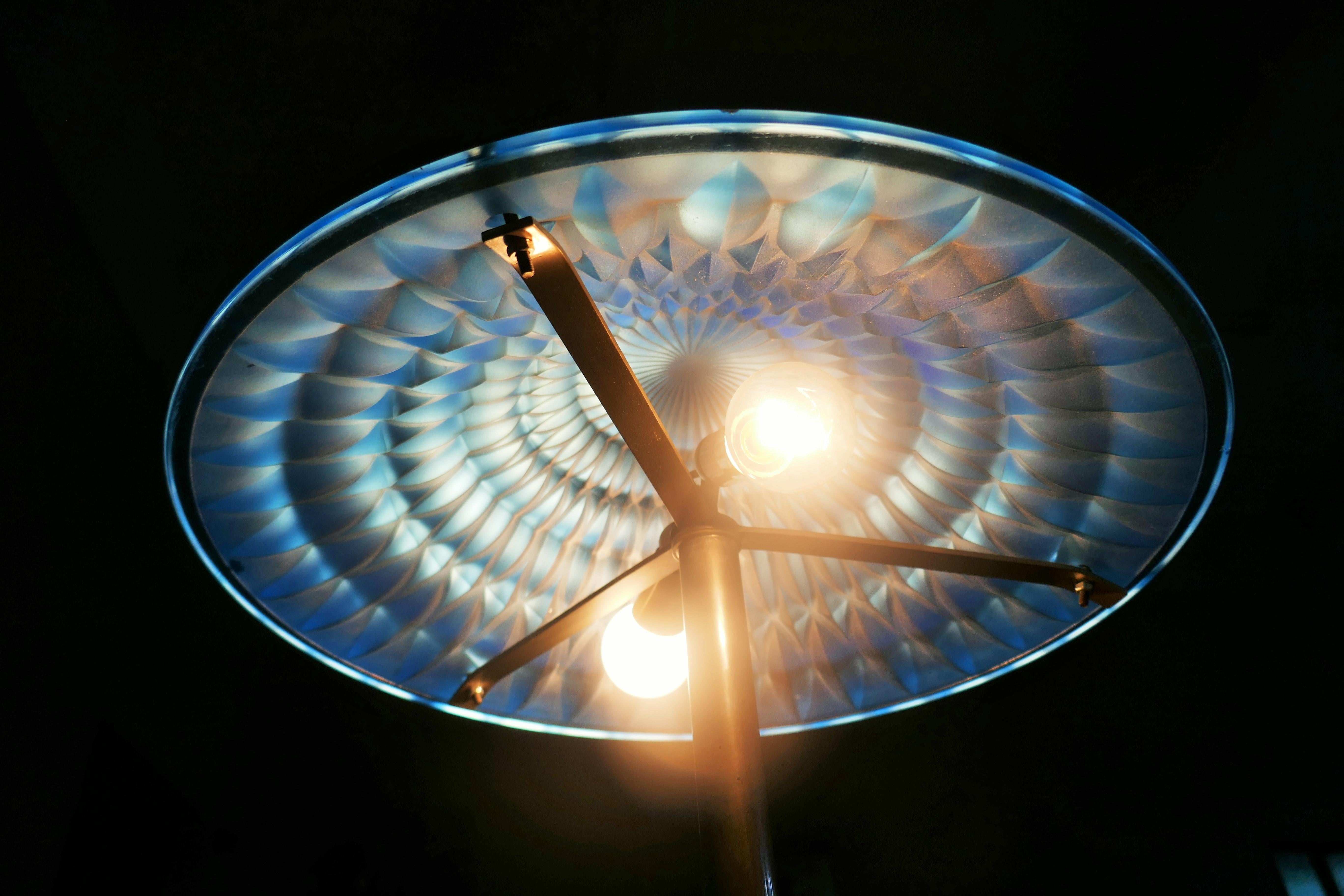 Tischlampe, Rene Lalique zugeschrieben im Angebot 7