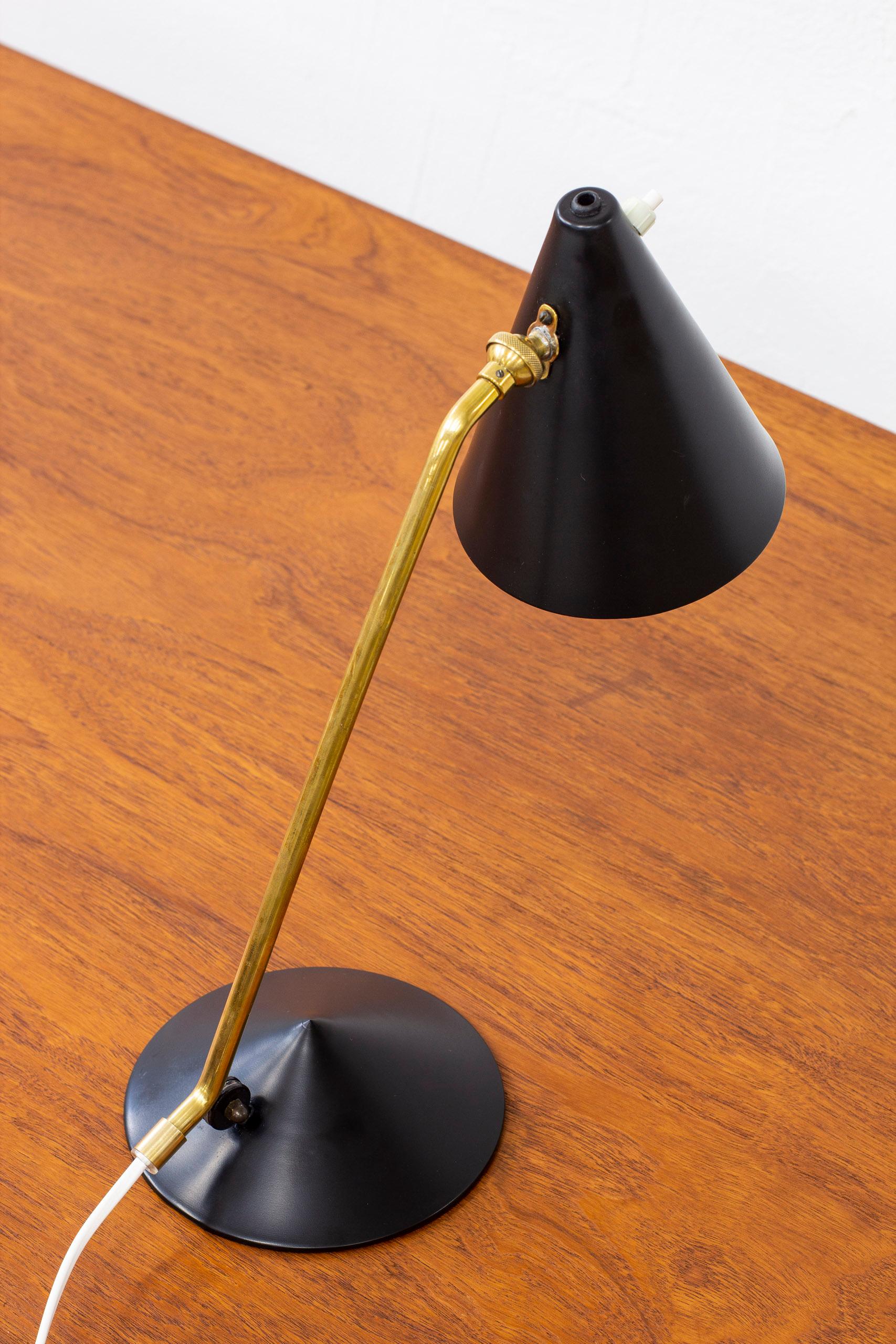 Danish Table Lamp Attributed to Svend Aage Holm Sørensen, Denmark, 1950s For Sale
