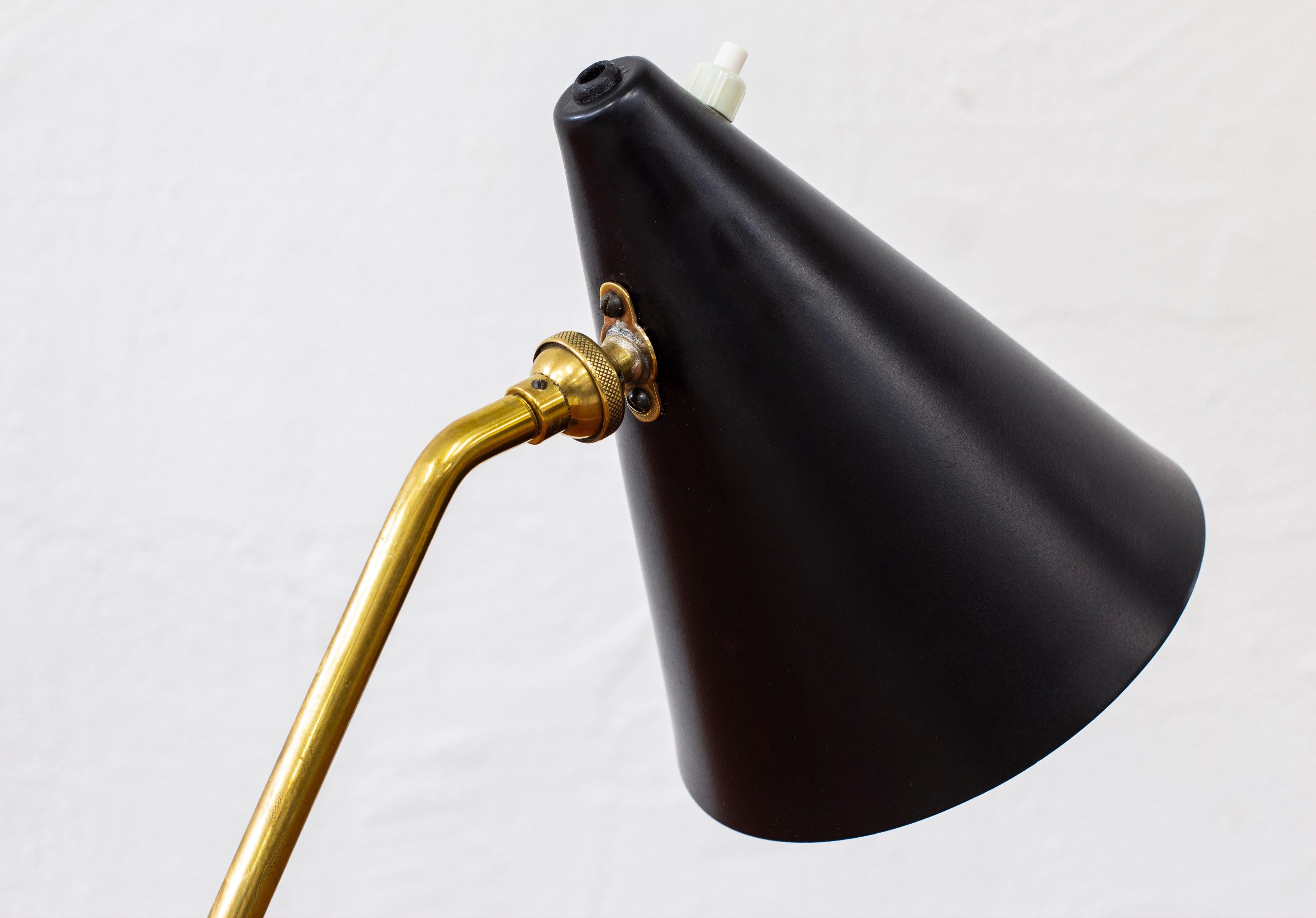 Mid-20th Century Table Lamp Attributed to Svend Aage Holm Sørensen, Denmark, 1950s For Sale
