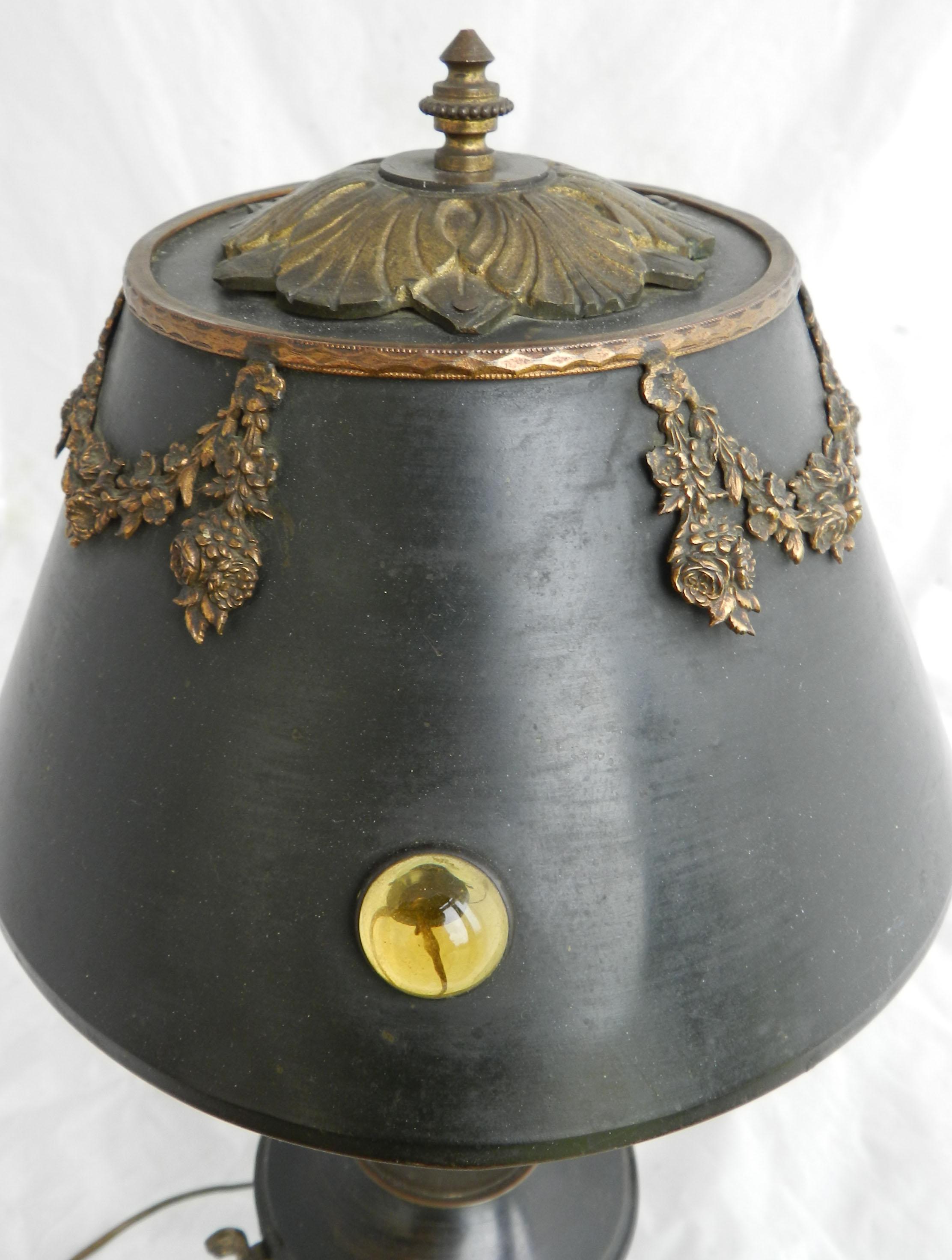 Late 19th Century Table Lamp Belle Époque French Cabuchons Bohemian, circa 1890