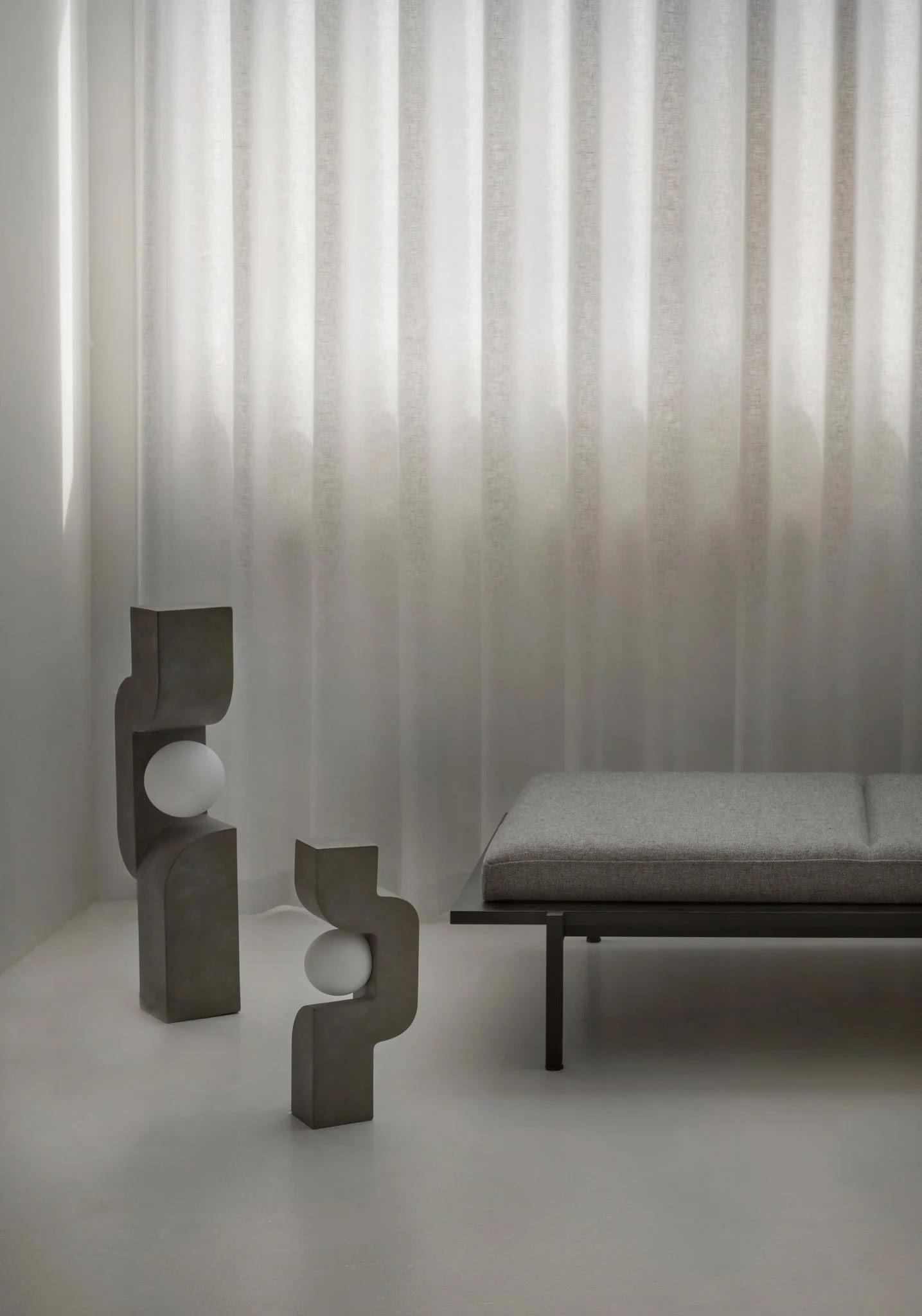 Tischleuchte, Großes Modell - Dunkelgrau, Keramik, Contemporary Work. im Angebot 6