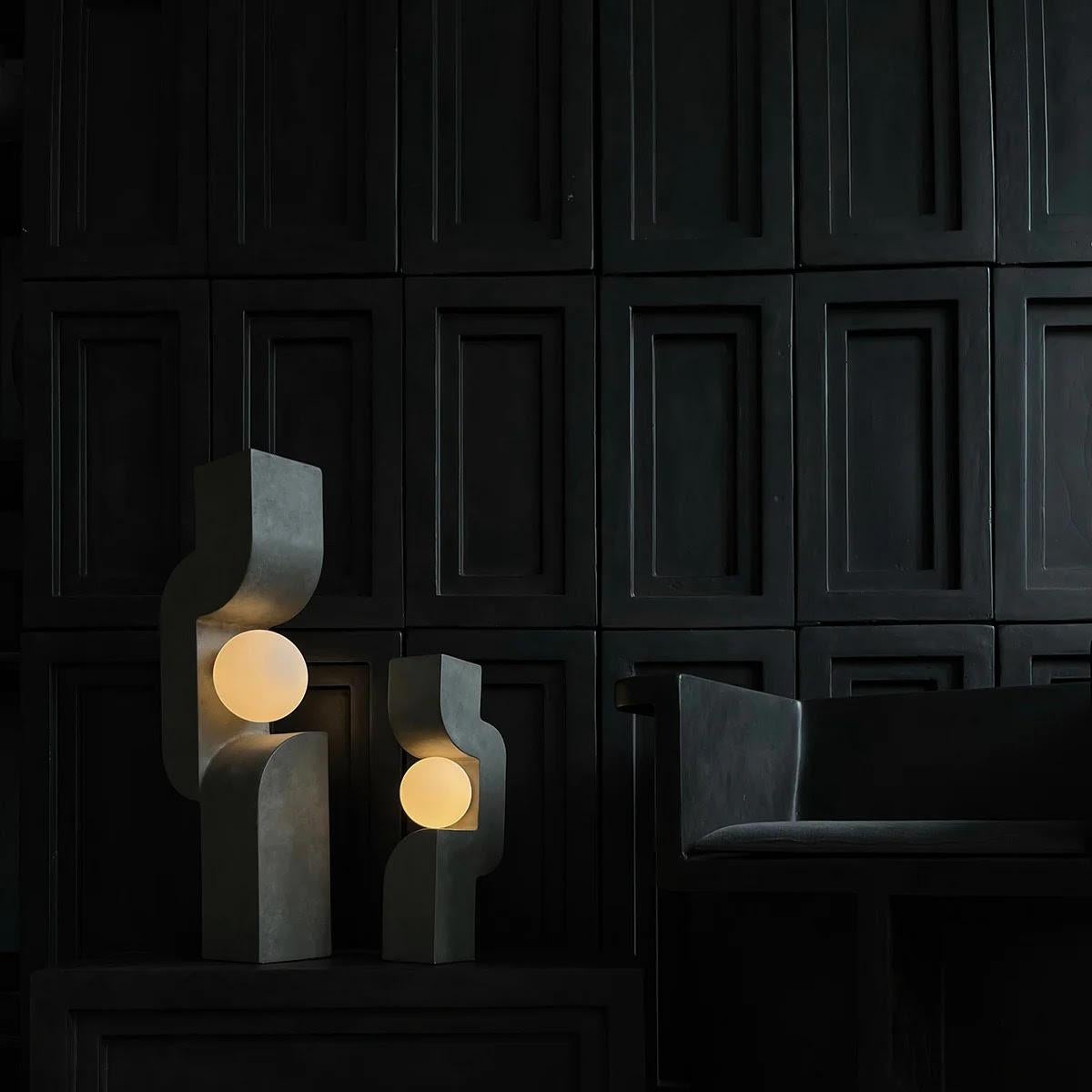 Tischleuchte, Großes Modell - Dunkelgrau, Keramik, Contemporary Work. im Angebot 7