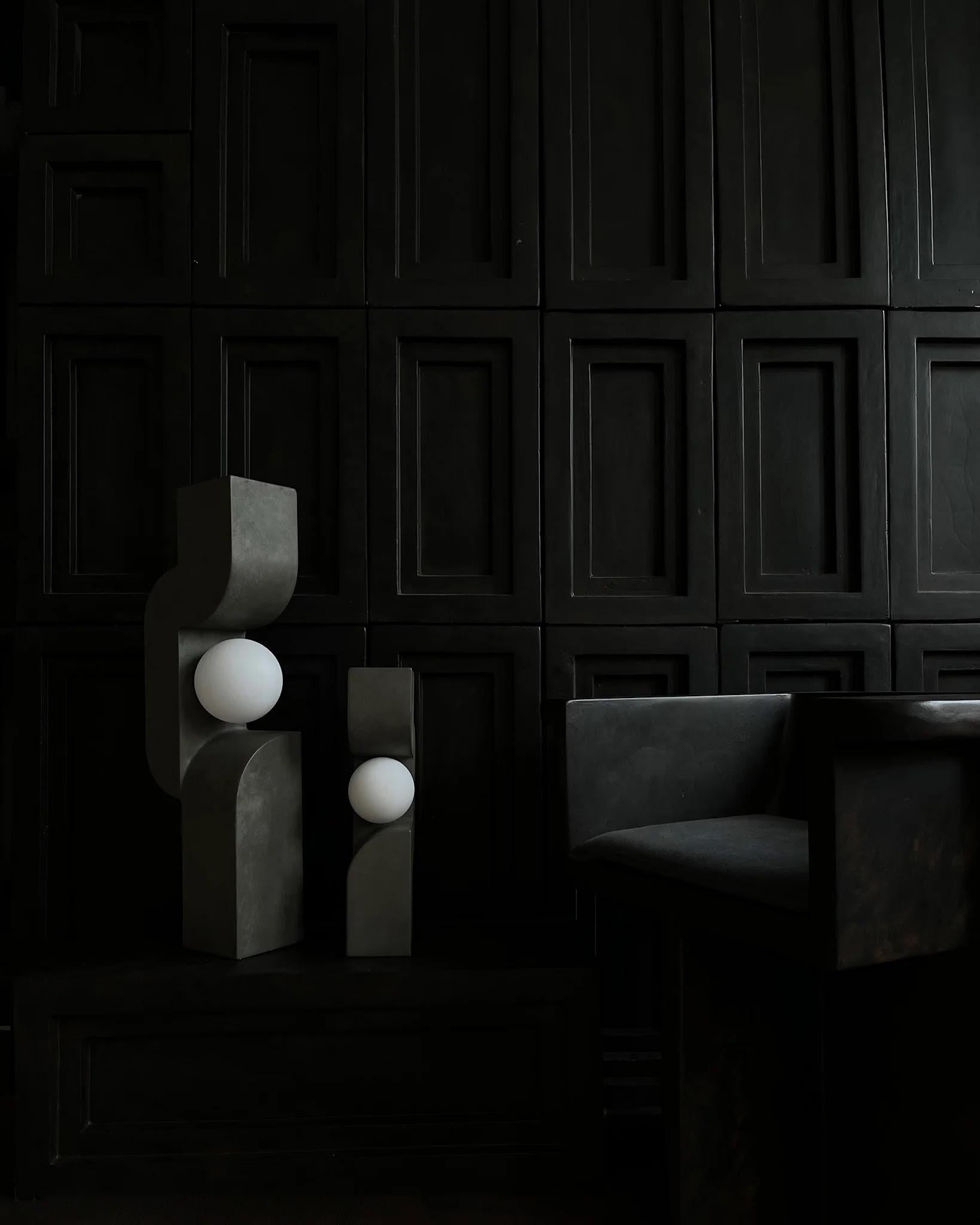 Tischleuchte, Großes Modell - Dunkelgrau, Keramik, Contemporary Work. im Angebot 9