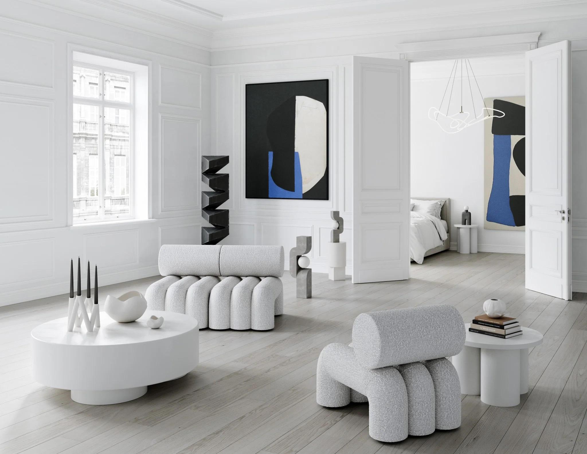 Tischleuchte, Großes Modell - Dunkelgrau, Keramik, Contemporary Work. im Angebot 1