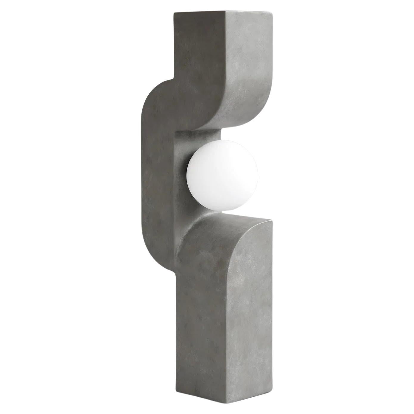 Table Lamp, Big Model - Dark Grey, Ceramic, Contemporary Work.