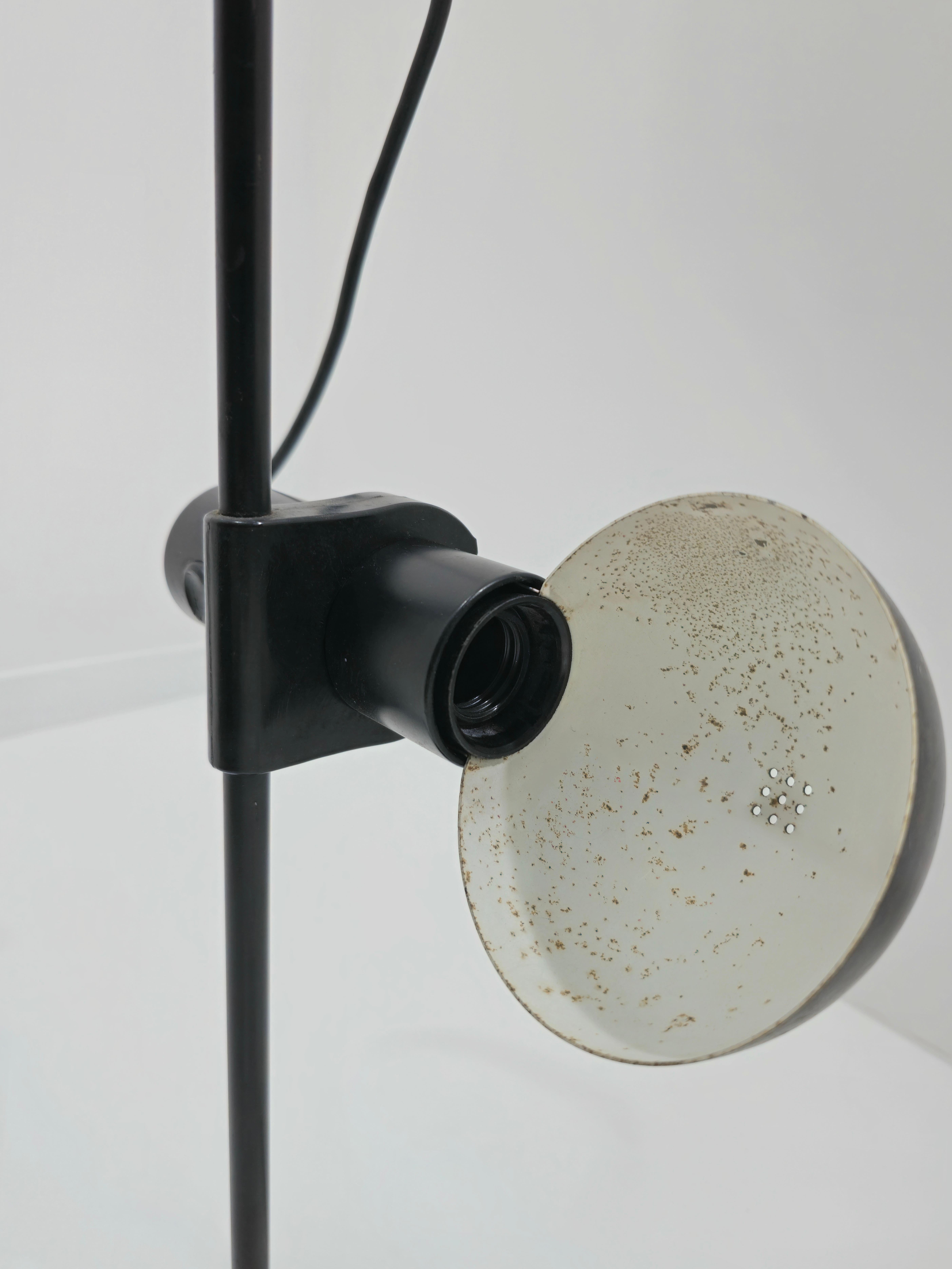 Metal Table Lamp Black Barbieri & Marianelli Mid-Century Modern Design Italy 1960/70s For Sale