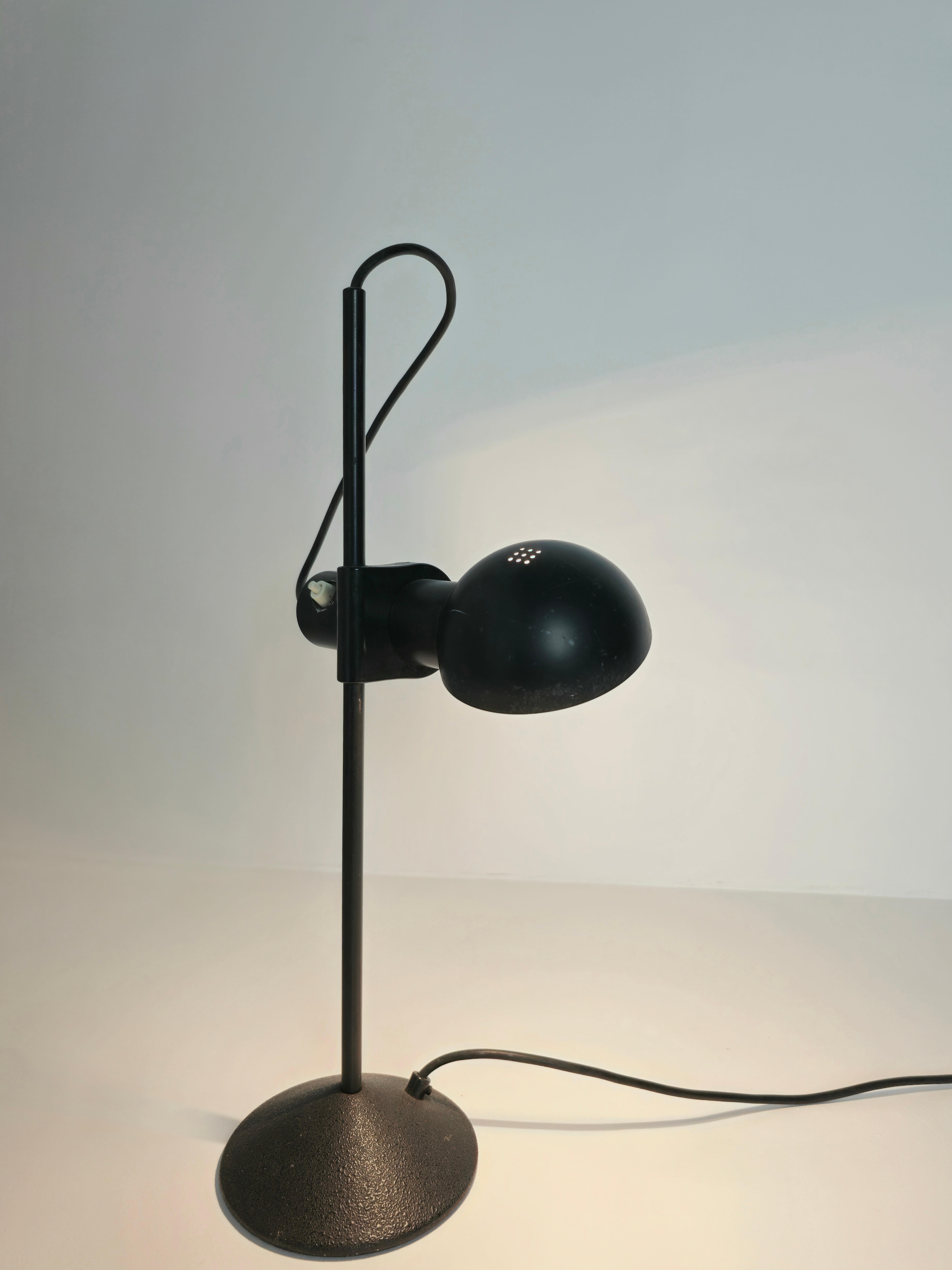 Table Lamp Black Barbieri & Marianelli Mid-Century Modern Design Italy 1960/70s For Sale 1