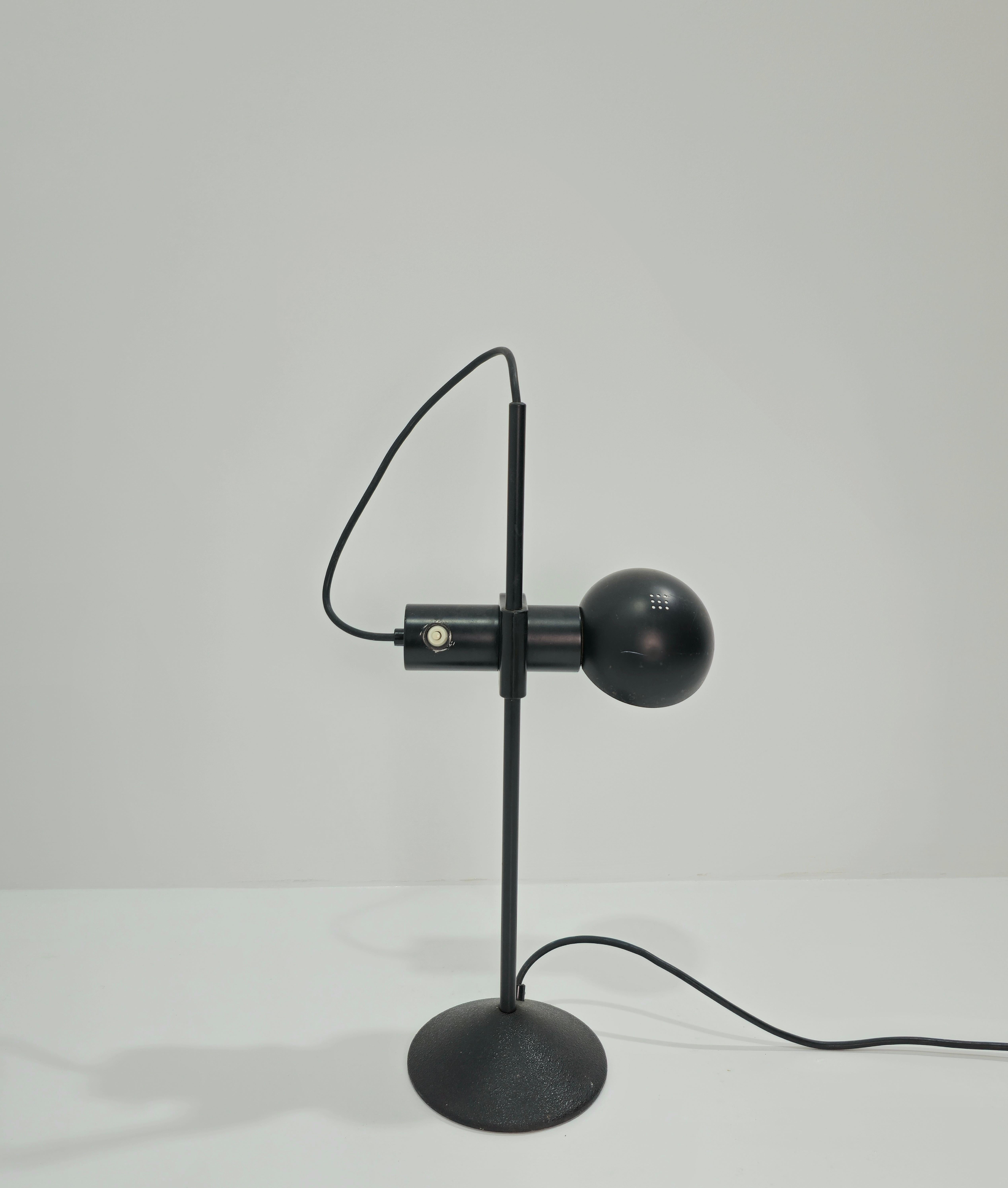 Table Lamp Black Barbieri & Marianelli Mid-Century Modern Design Italy 1960/70s For Sale 2