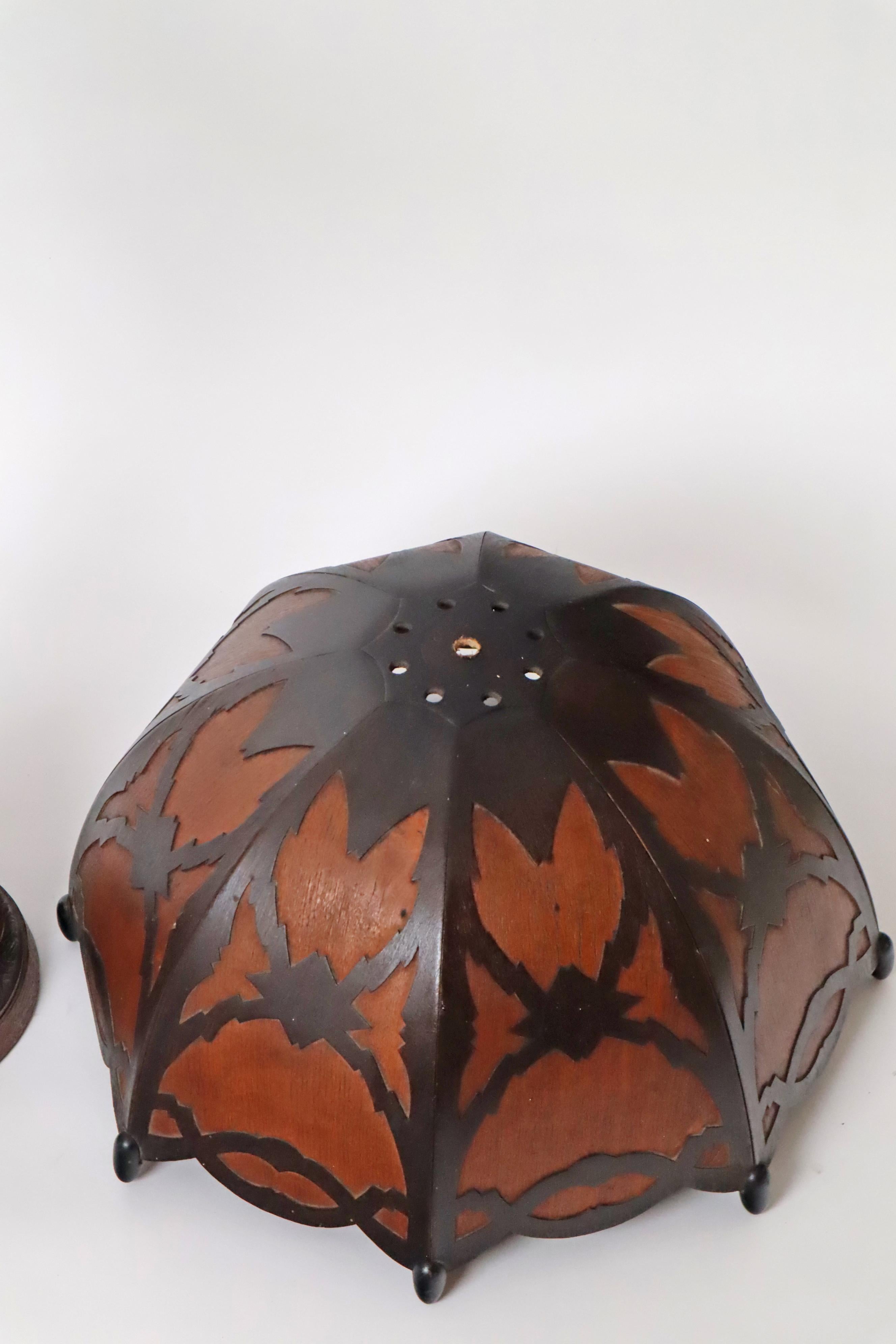 Table Lamp Black Forest Handcrafted Dwarf and Magic Mushrooms, Germany, 1920s For Sale 9