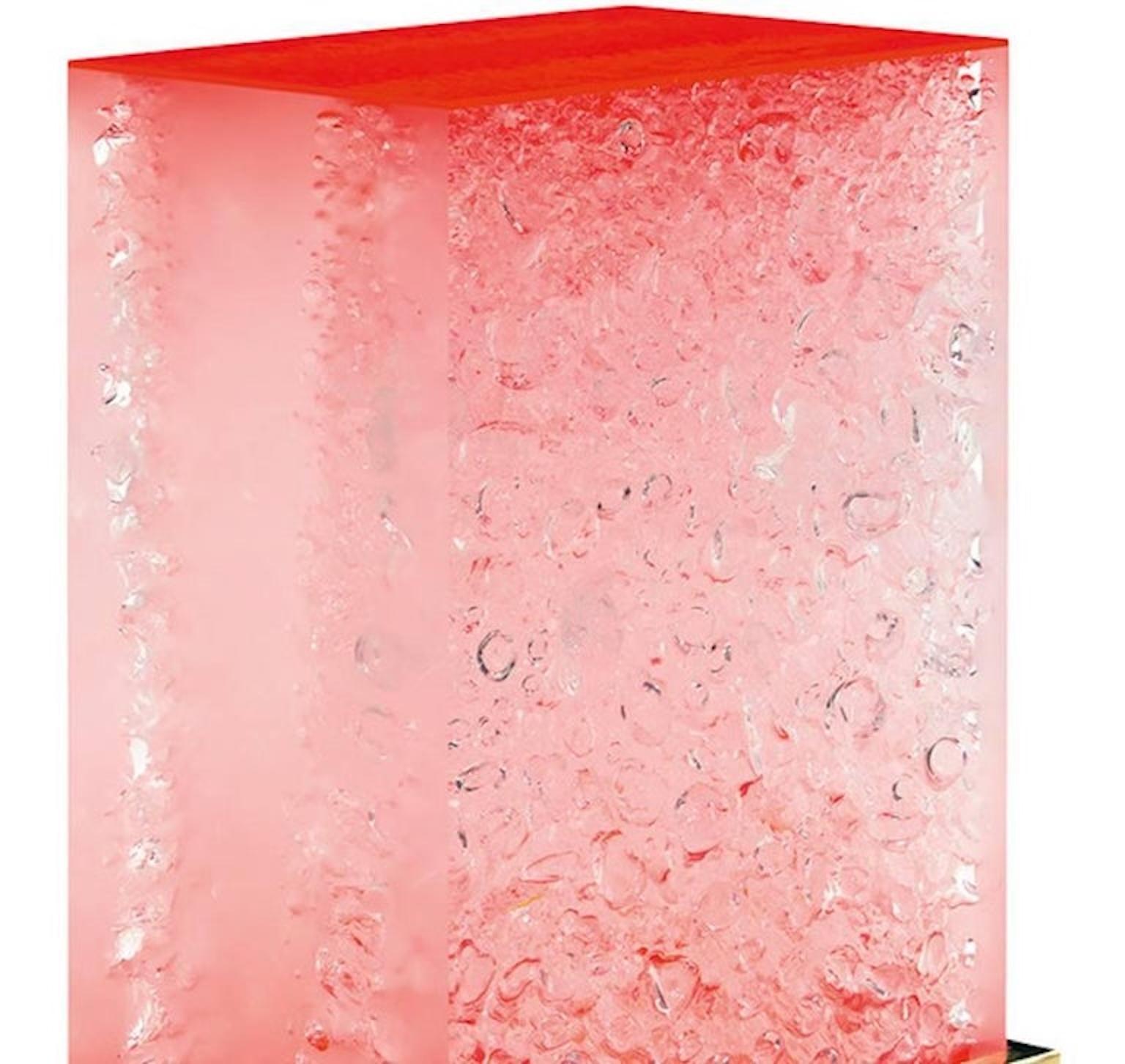 A beautiful table lamp in red plexiglass with inclusion of bubbles and brass base designed by Studio Superego for Superego Editions. Unique piece.

Biography
Superego Editions was born in 2006, performing a constant activity of research in