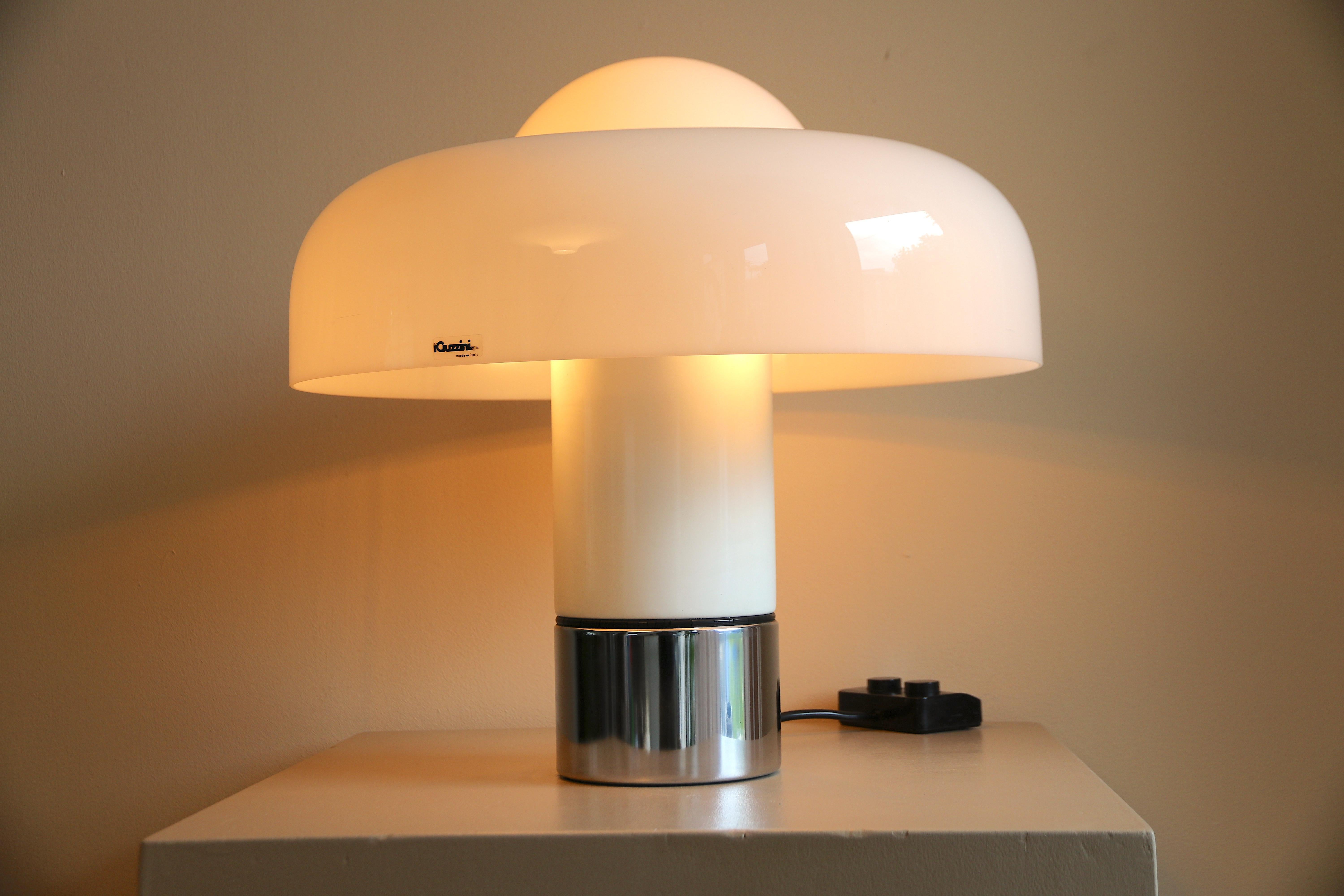 Mid-Century Modern Table Lamp Brumbury by Luigi Massoni for Guzzini / Iguzzini, 2 available