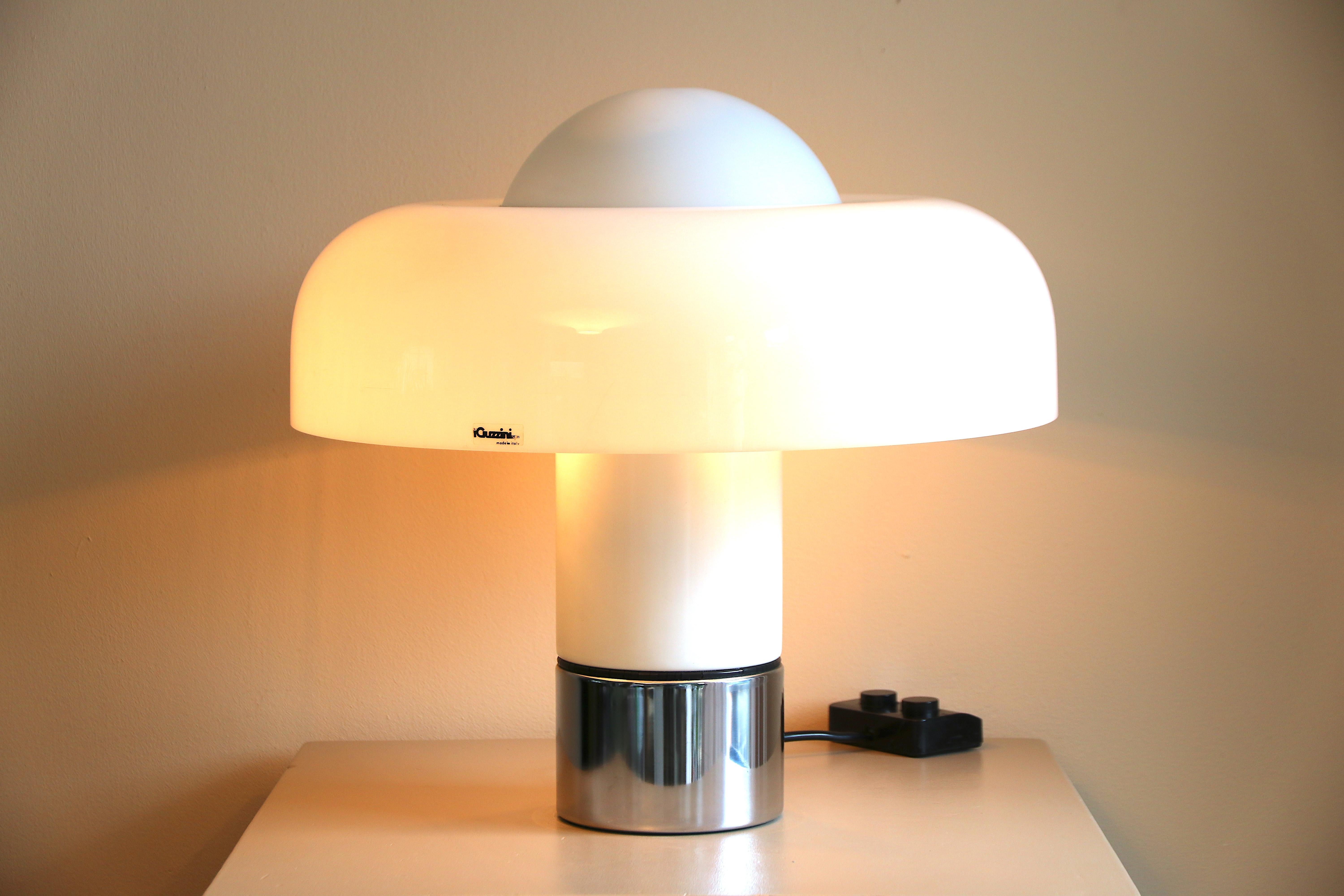 Lacquered Table Lamp Brumbury by Luigi Massoni for Guzzini / Iguzzini, 2 available