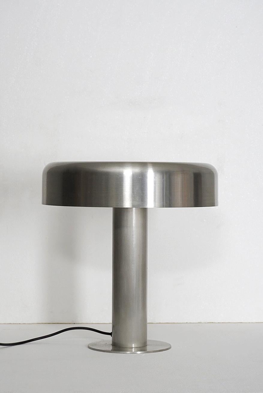 Mid-Century Modern Table lamp, brushed aluminum, Mid-century,  Lumi Italy, Oscar Torlasco 1960 