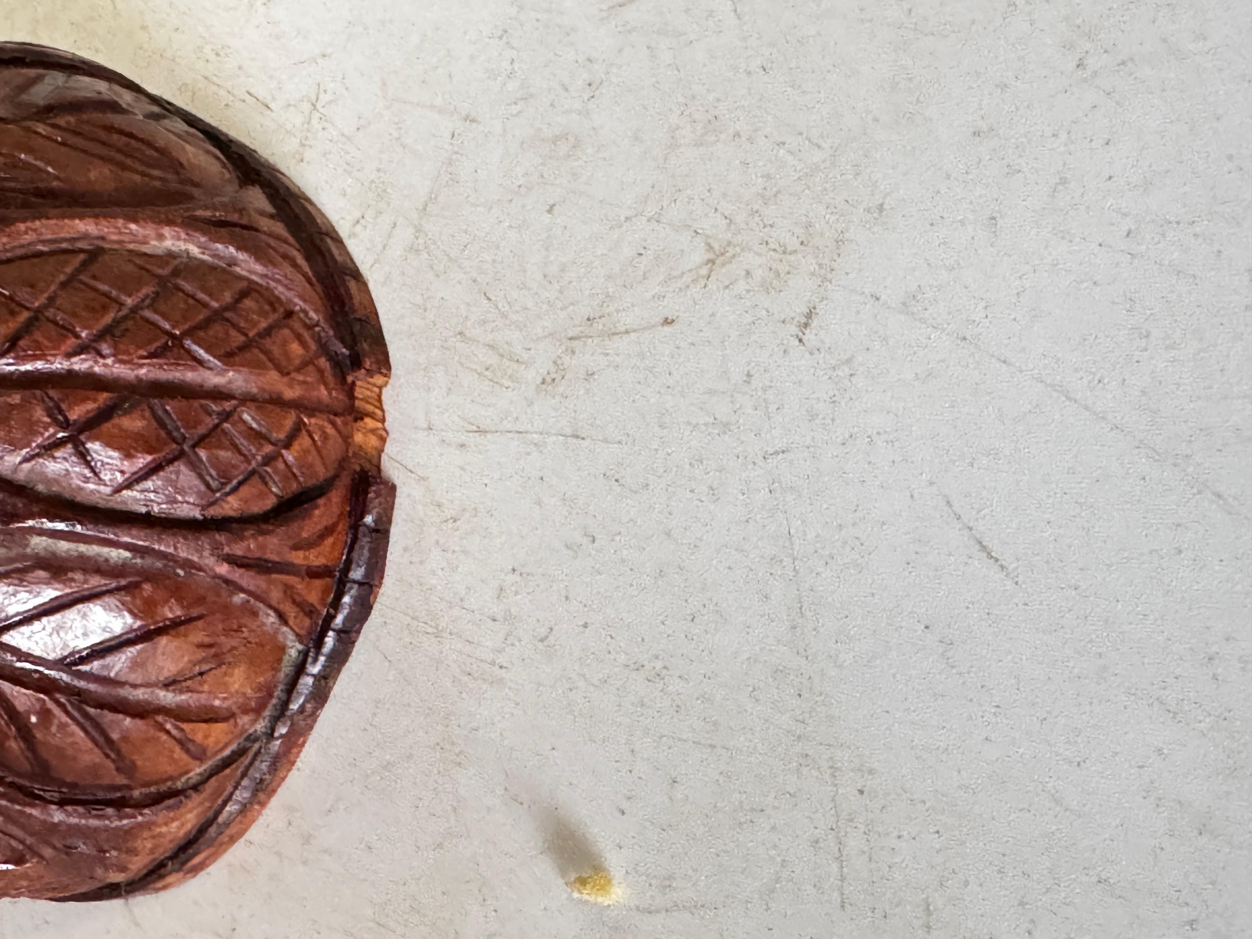 Tischlampe, Brutalist Holz, Brown Farbe Frankreich 20. Jahrhundert im Zustand „Gut“ im Angebot in Auribeau sur Siagne, FR