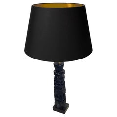 Lampe de table, Bois brutal, couleur Brown France 20e siècle