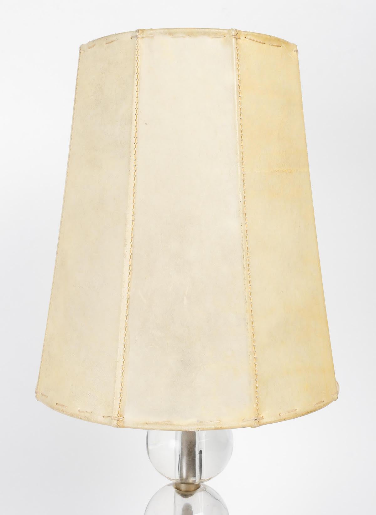 French Table Lamp by Adnet, Circa 1930, Art Deco Period.