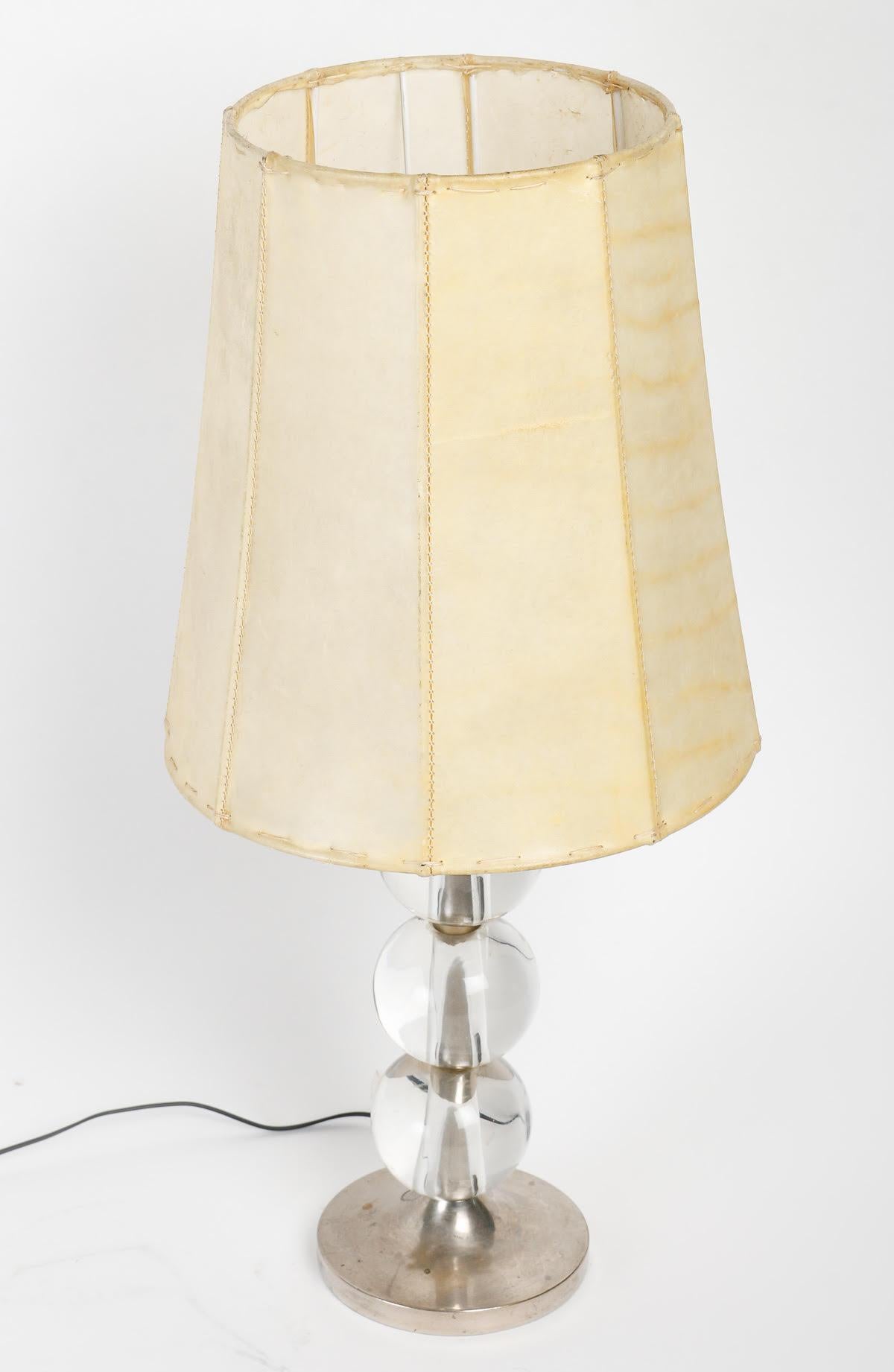 Lampe de table par Adnet, vers 1930, période Art déco. Bon état à Saint-Ouen, FR