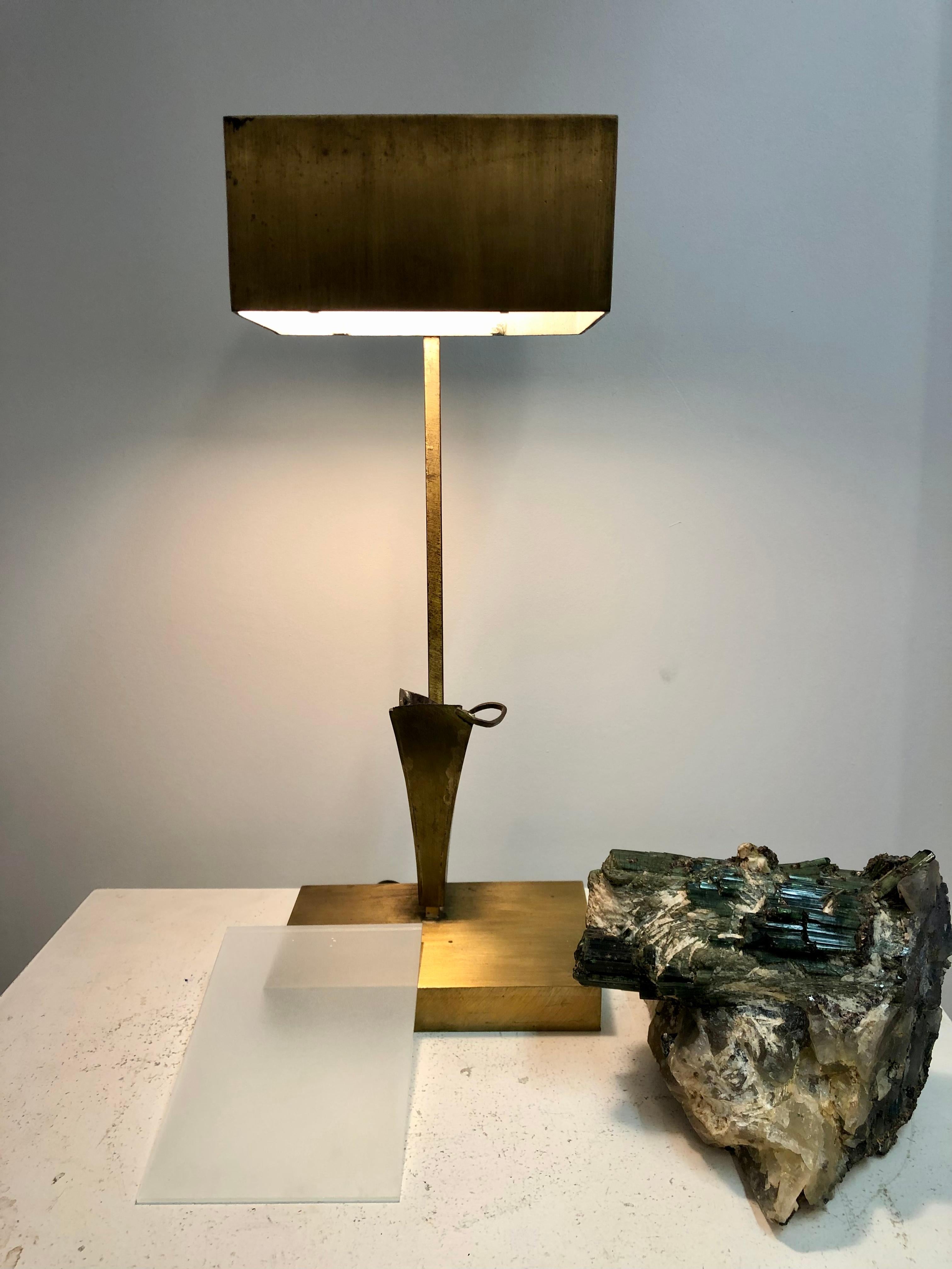 Table Lamp by Ado Chale circa 1965 with Rock Crystal and Tourmaline 6