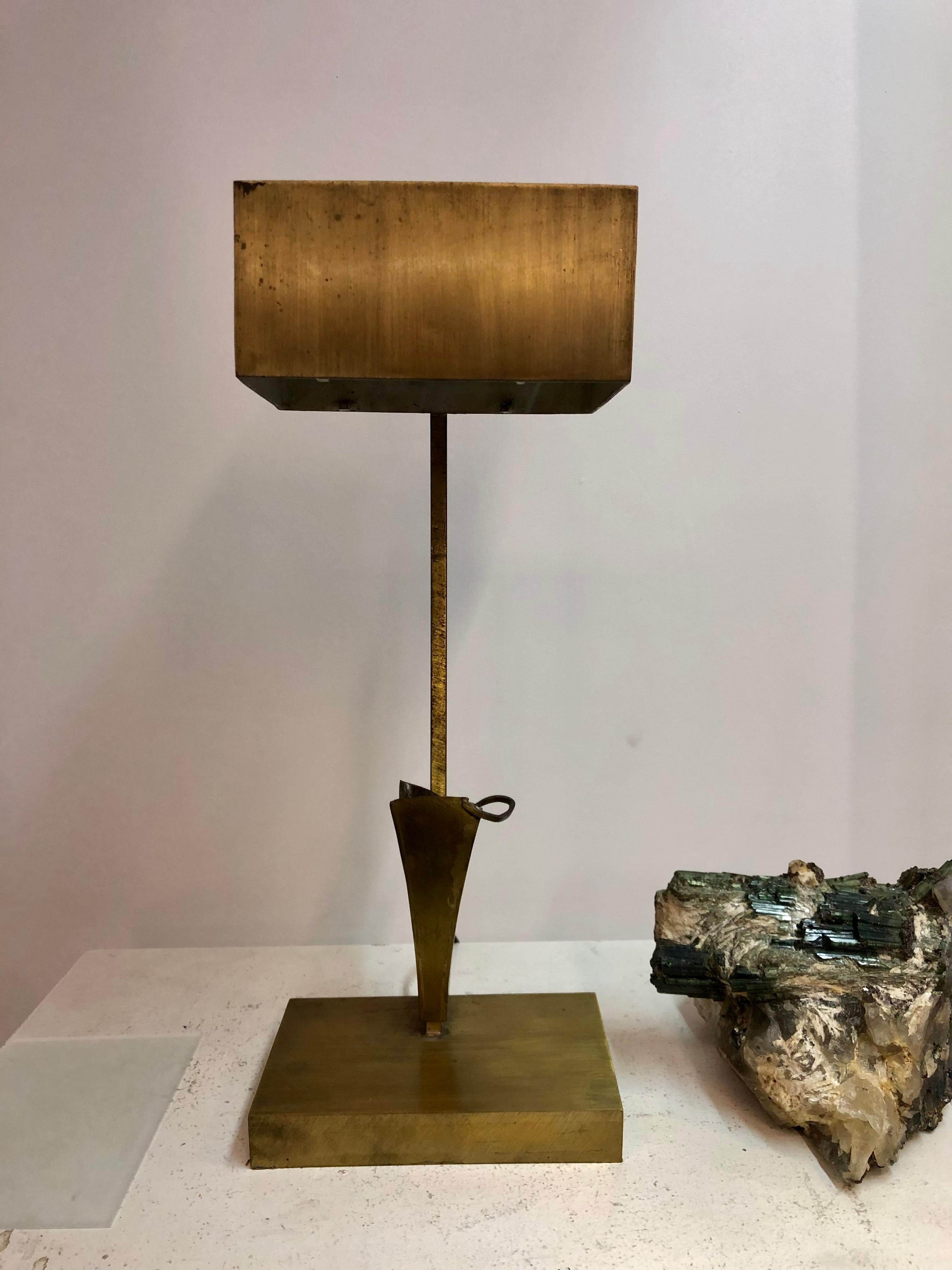 Table Lamp by Ado Chale circa 1965 with Rock Crystal and Tourmaline 11