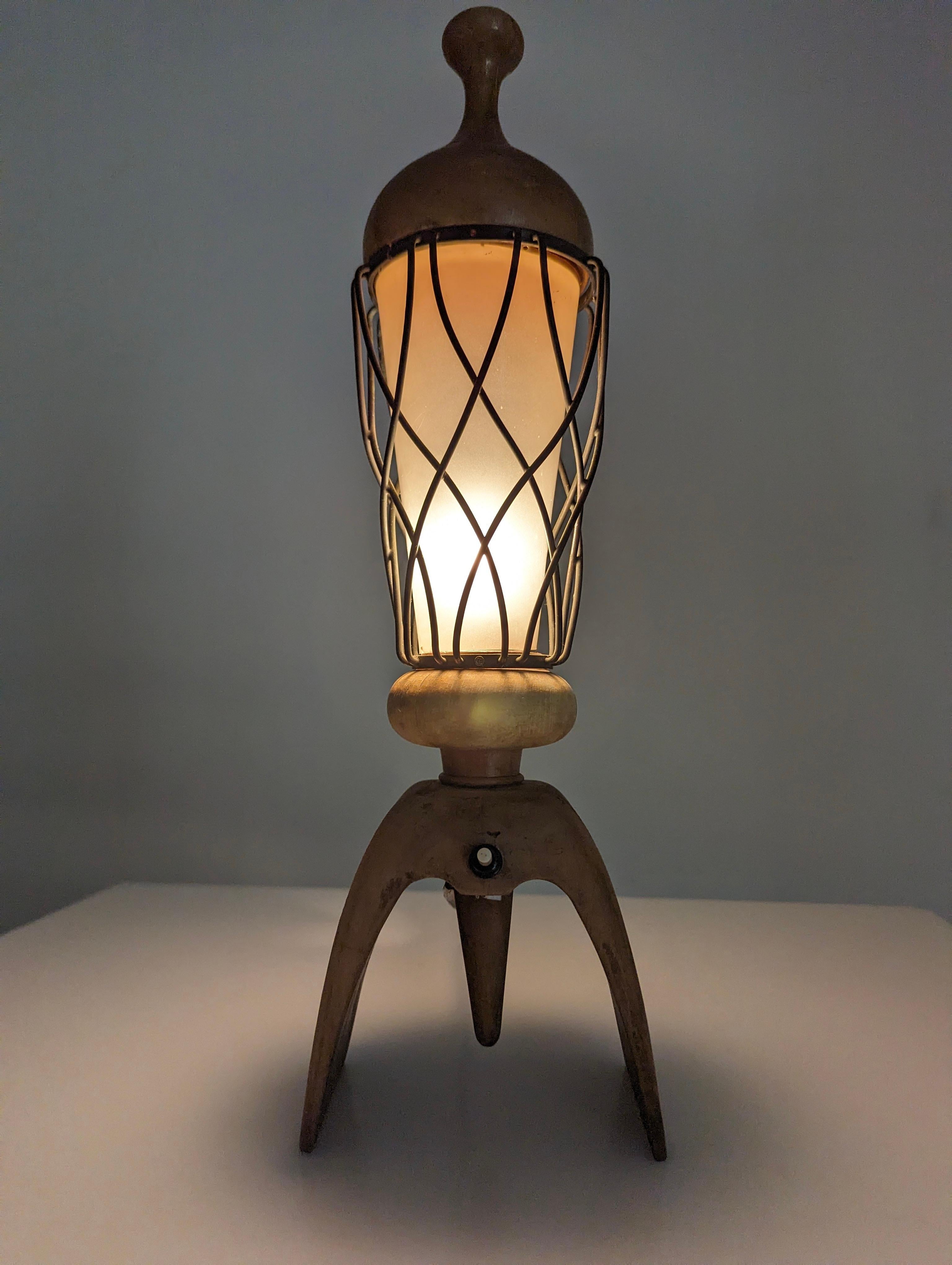 Mid-Century Modern Table lamp by Aldo Tura Italy 1960s For Sale