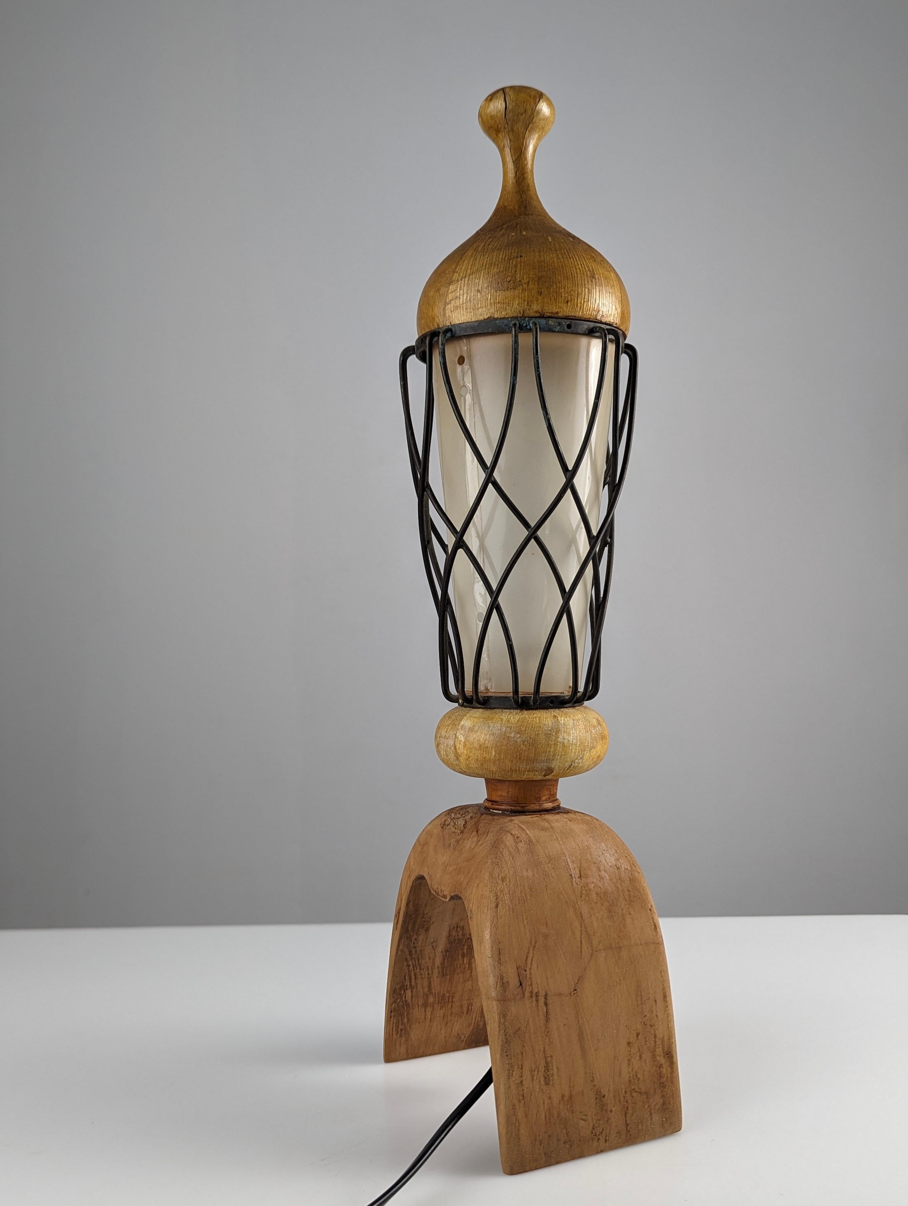 Milieu du XXe siècle Lampe de table Aldo Tura, Italie, années 1960 en vente