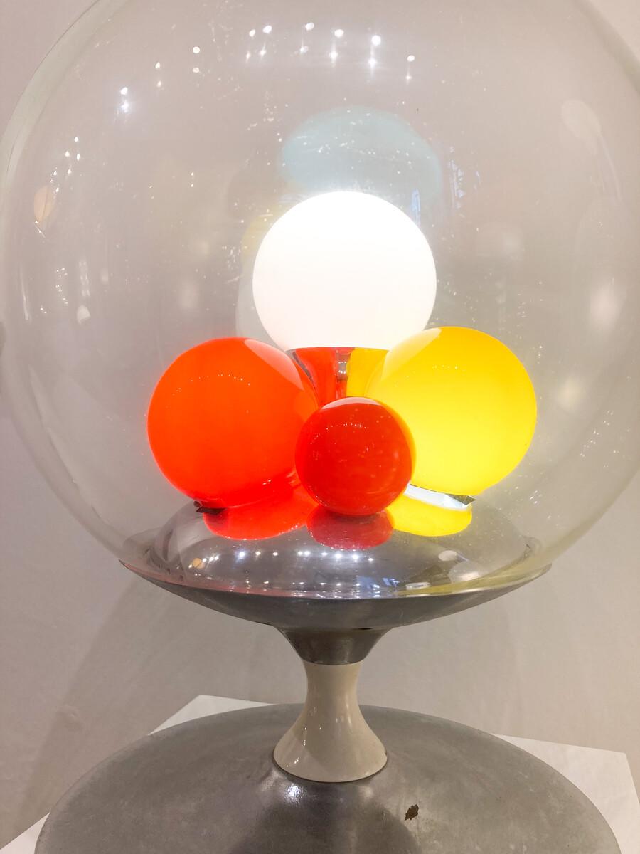 Glass Table Lamp by Angelo Brotto for Esperia, Italy, 1965