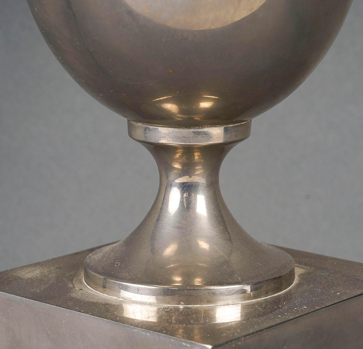 Metal Table Lamp by Artist Philippe Barbier, 20th Century. For Sale