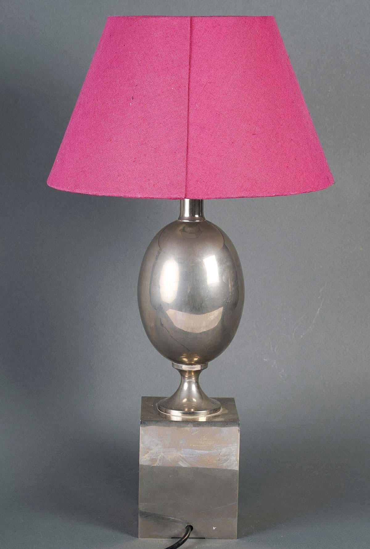 Table Lamp by Artist Philippe Barbier, 20th Century. For Sale 1