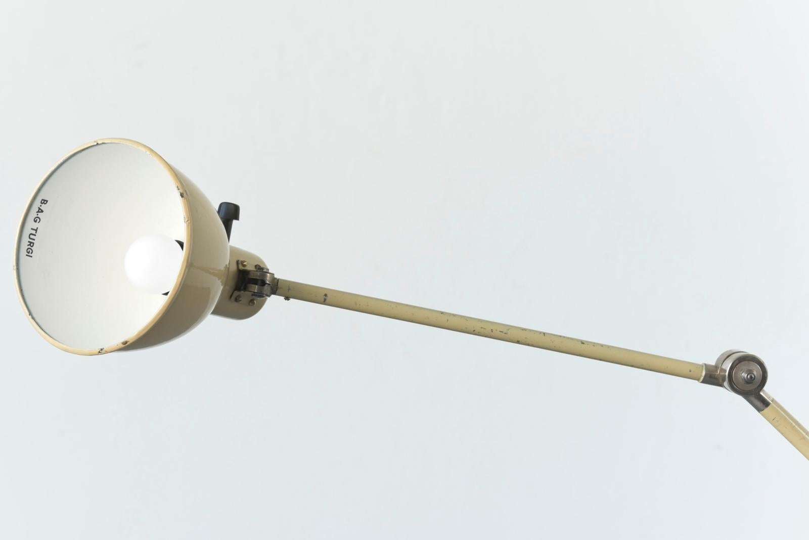 Metal Table Lamp by Bag Turgi in beige, Switzerland - 1935  For Sale