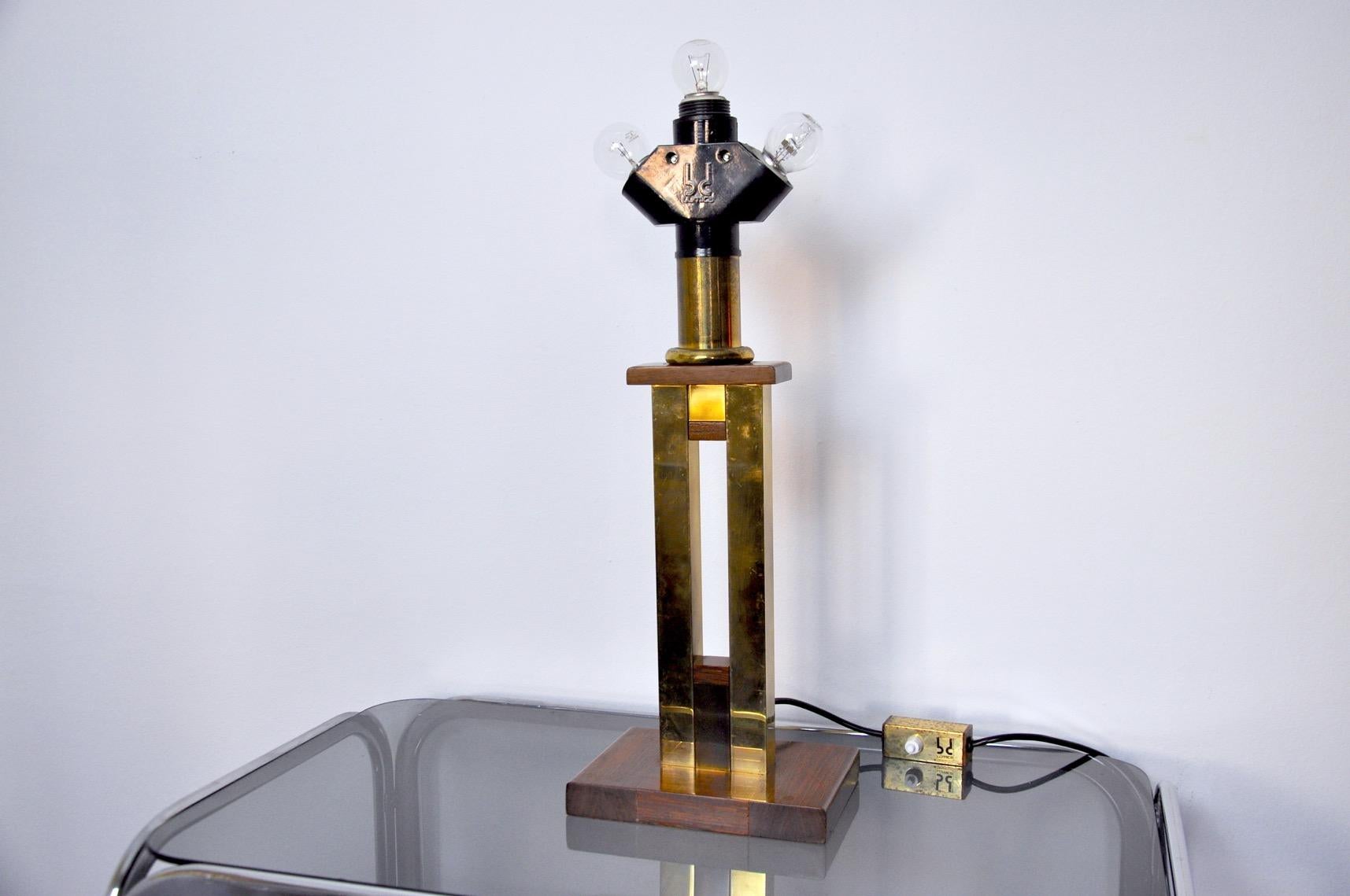 Bois cintré Lampe de bureau de BD Lumica, Italie, années 1970 en vente