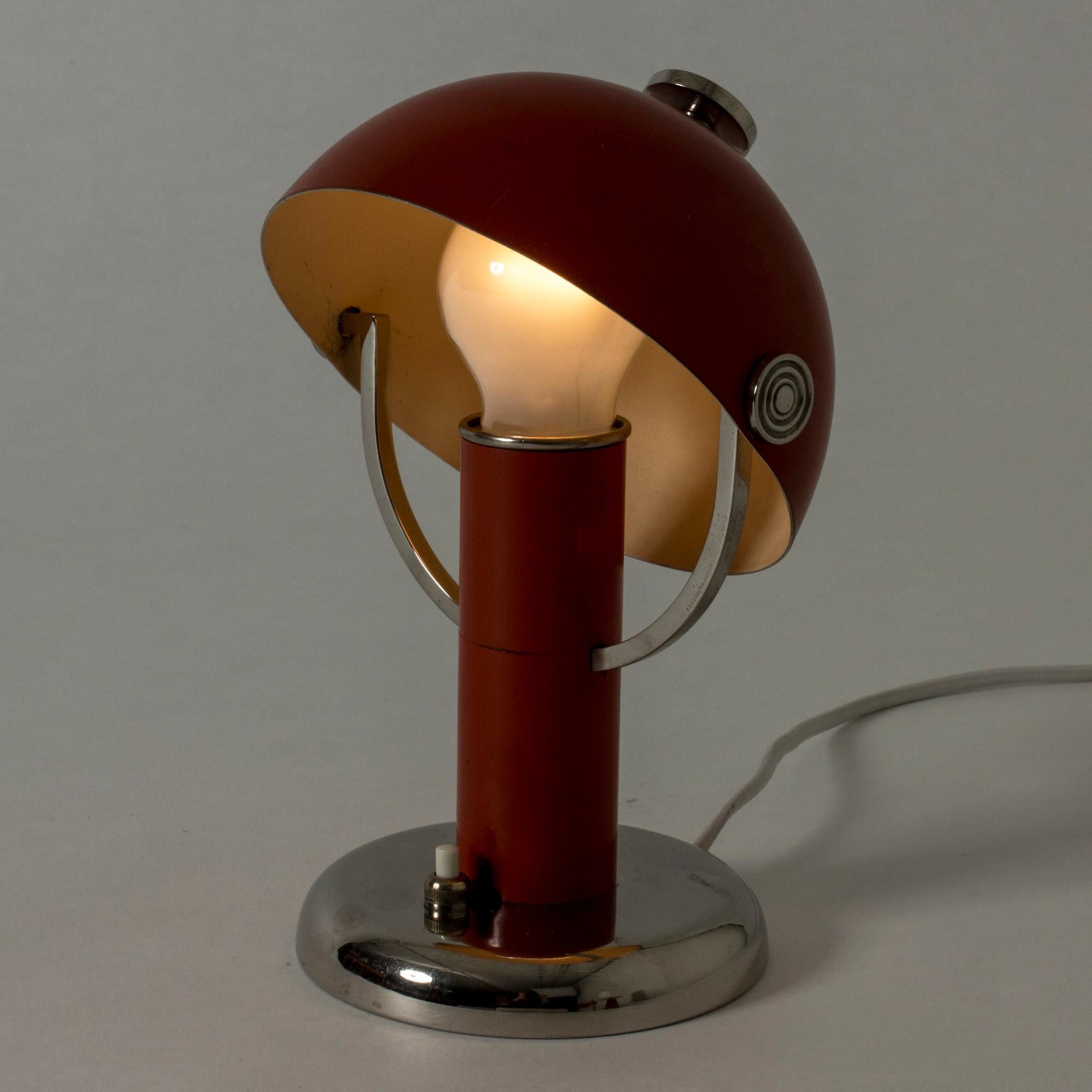 Metal Table Lamp by Bo Notini for Böhlmarks, Sweden, 1930s