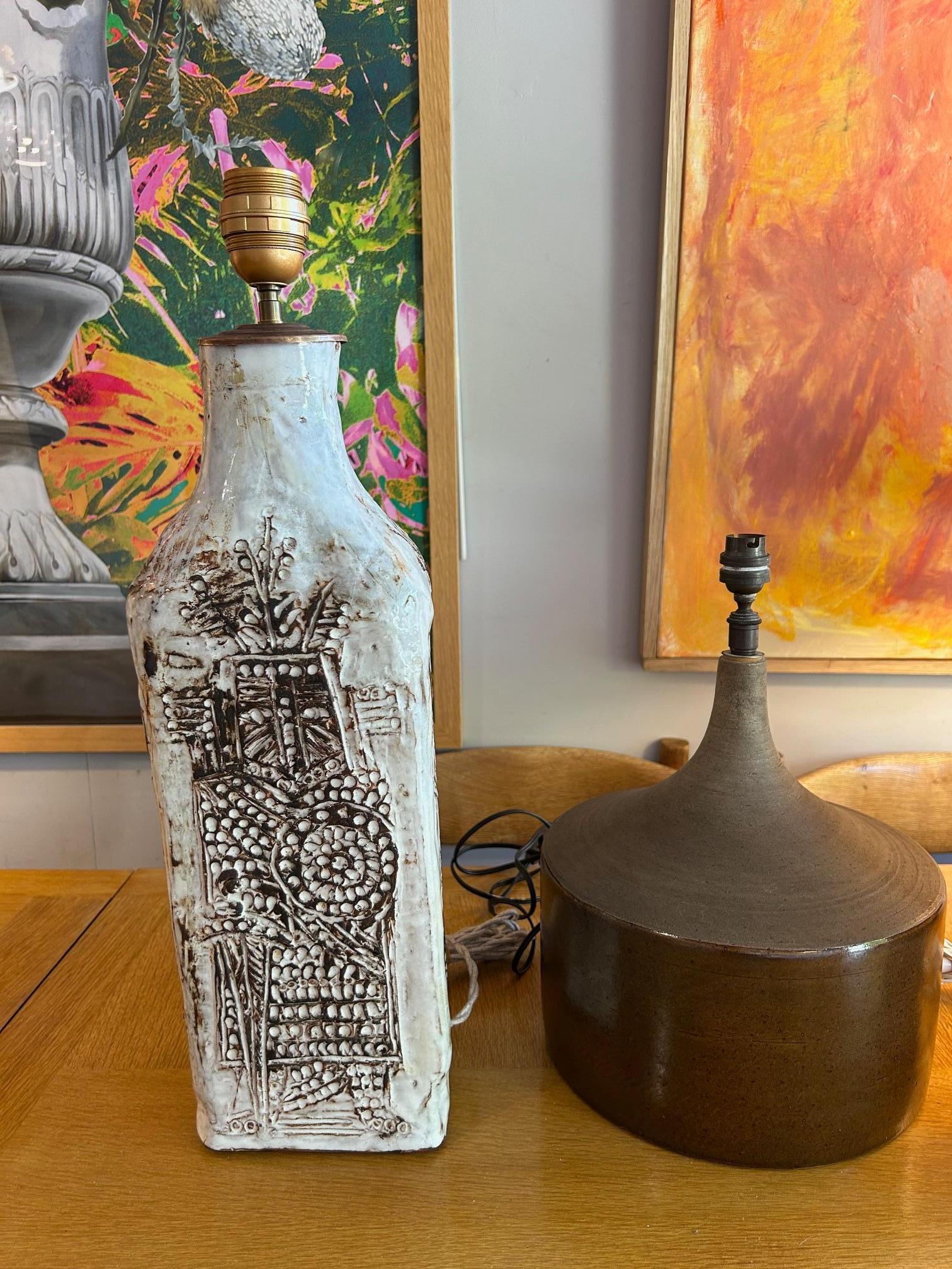 Lámpara de sobremesa de Boris Kassianoff, Francia Años 70 Cerámico en venta
