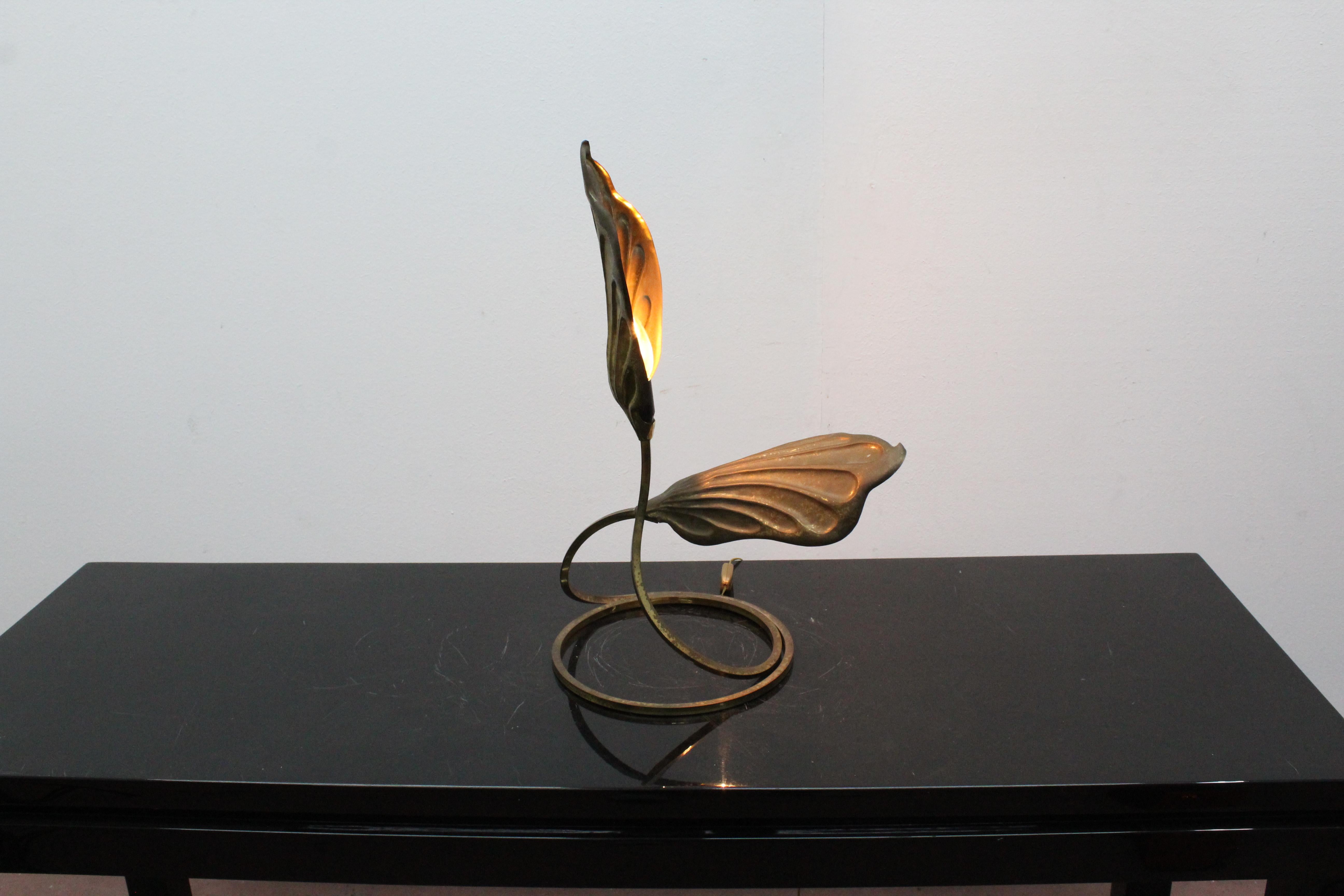 Midcentury brass Table Lamp by Carlo Giorgi & Tommaso Barbi Italy 1960s 8