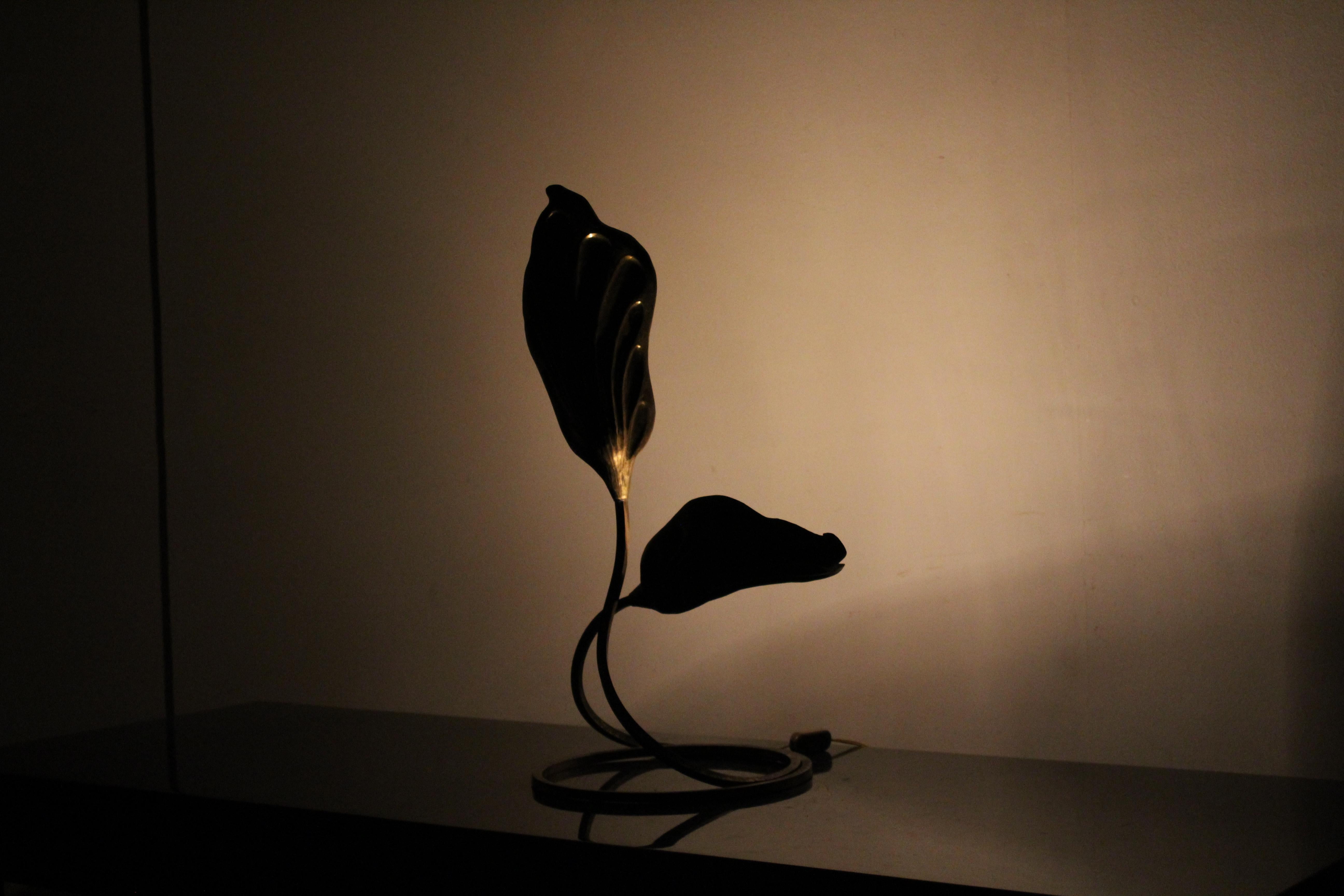 Midcentury brass Table Lamp by Carlo Giorgi & Tommaso Barbi Italy 1960s 13