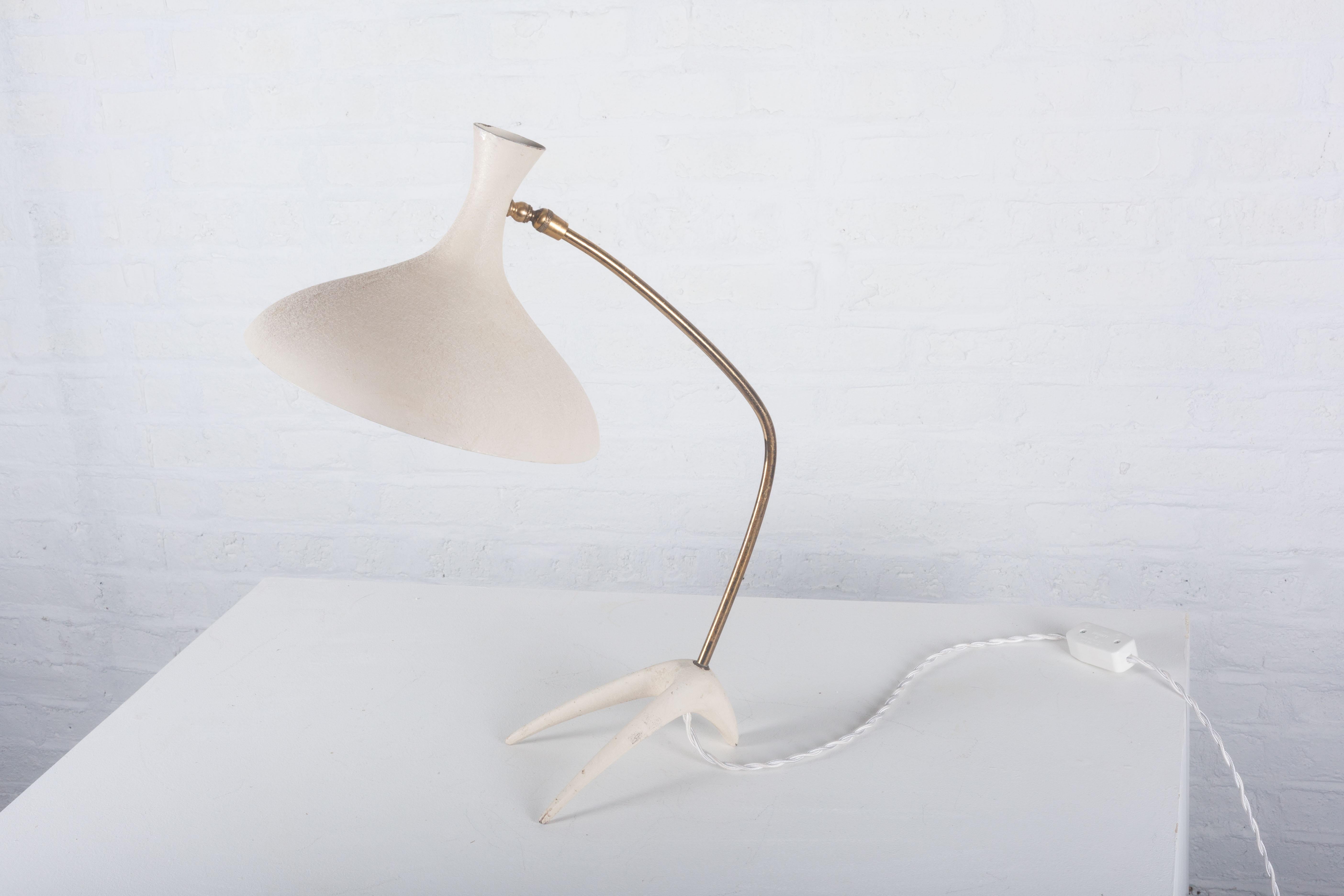 Table Lamp by Cosack Leuchten, White, Germany, 1950s For Sale 1