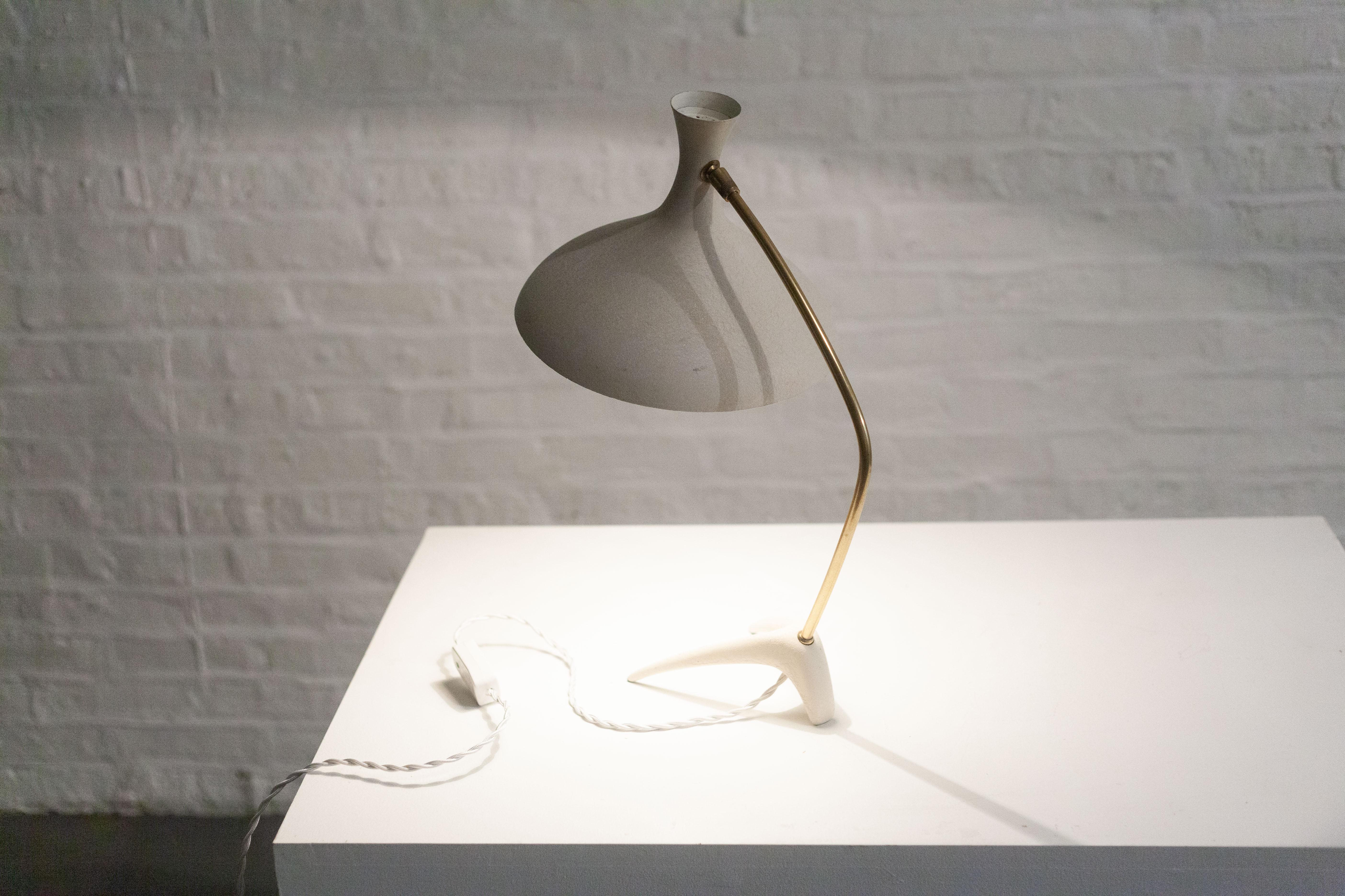 Table Lamp by Cosack Leuchten, White, Germany, 1950s 8
