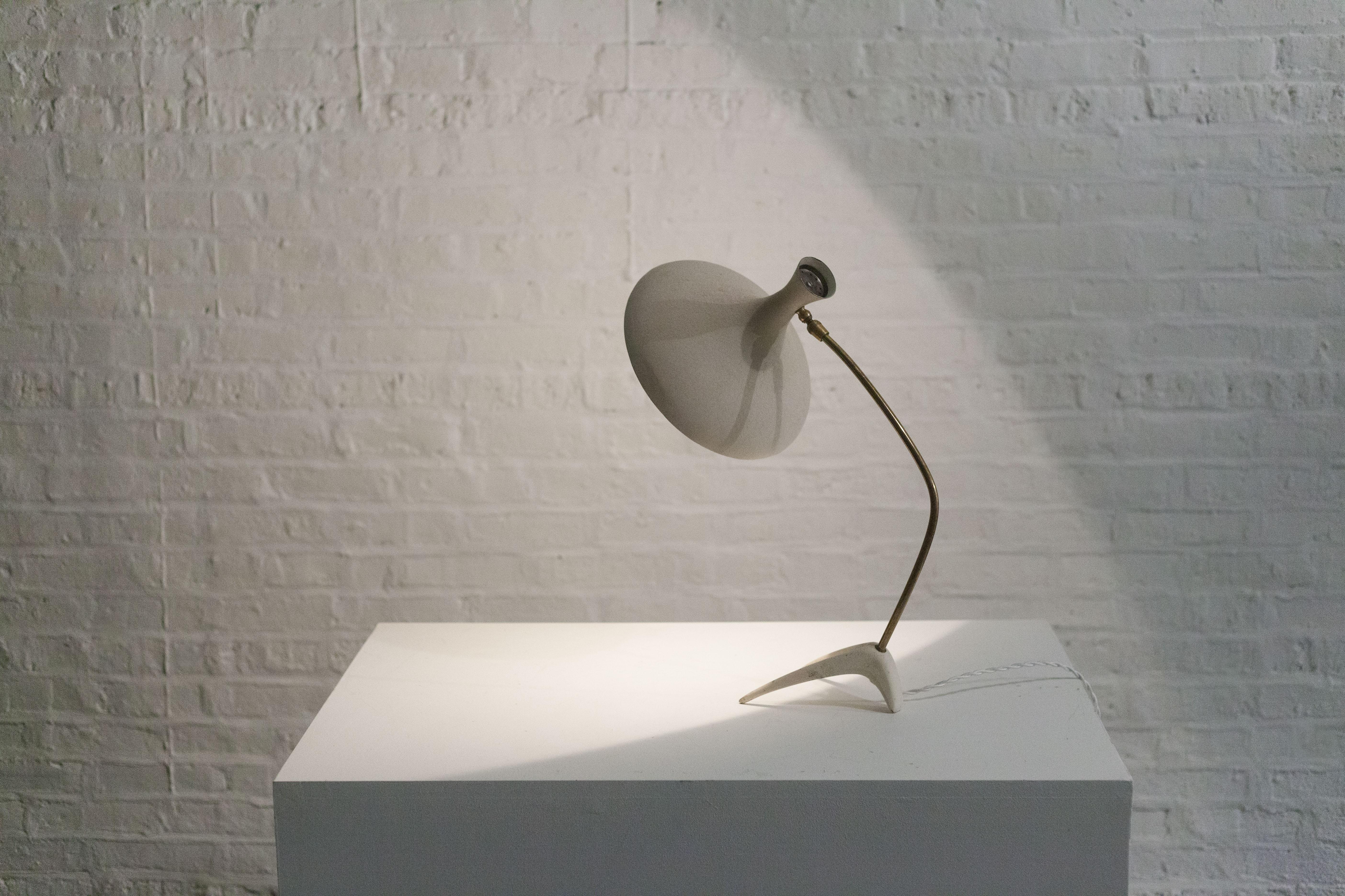 Table Lamp by Cosack Leuchten, White, Germany, 1950s For Sale 8