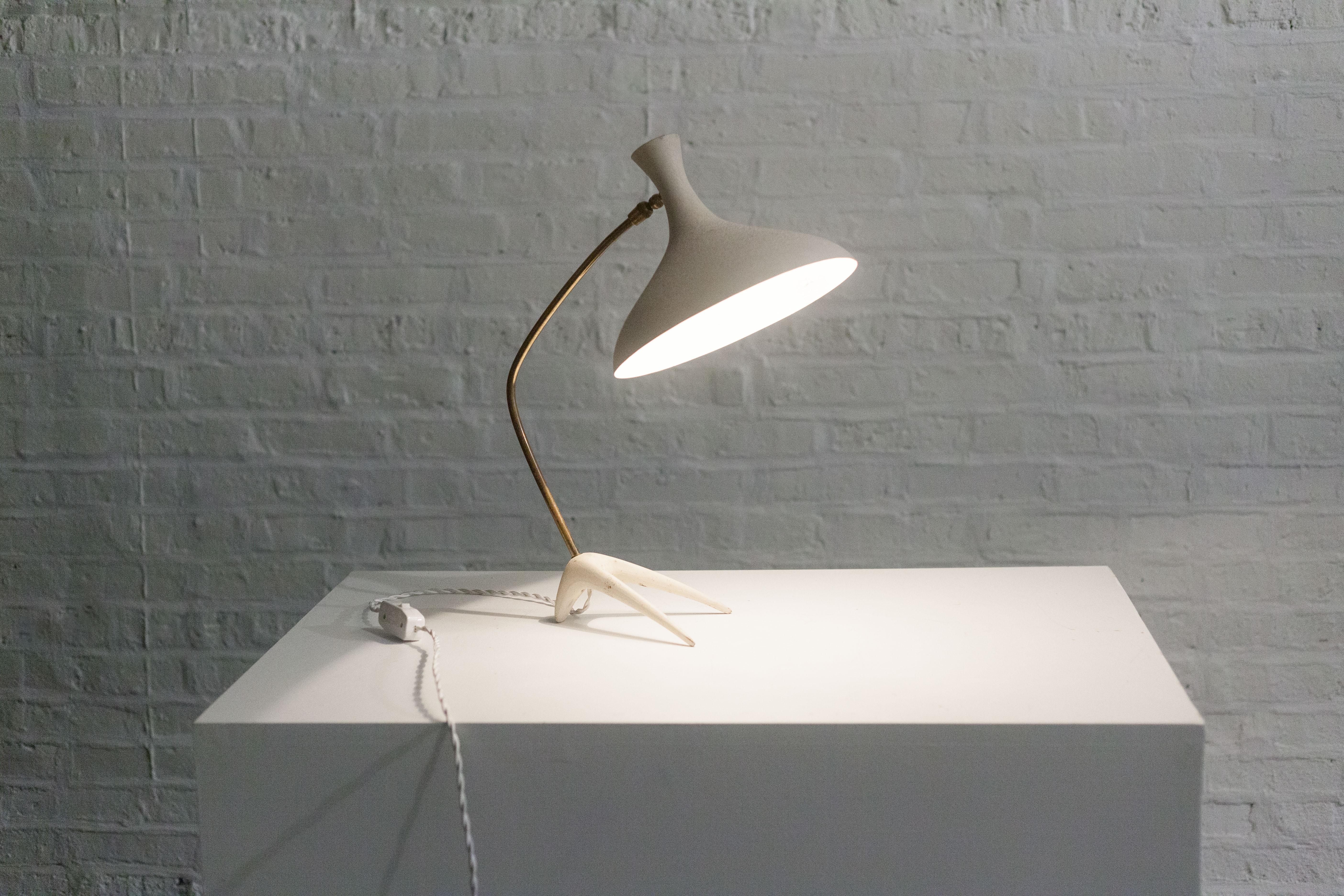 Table Lamp by Cosack Leuchten, White, Germany, 1950s For Sale 11