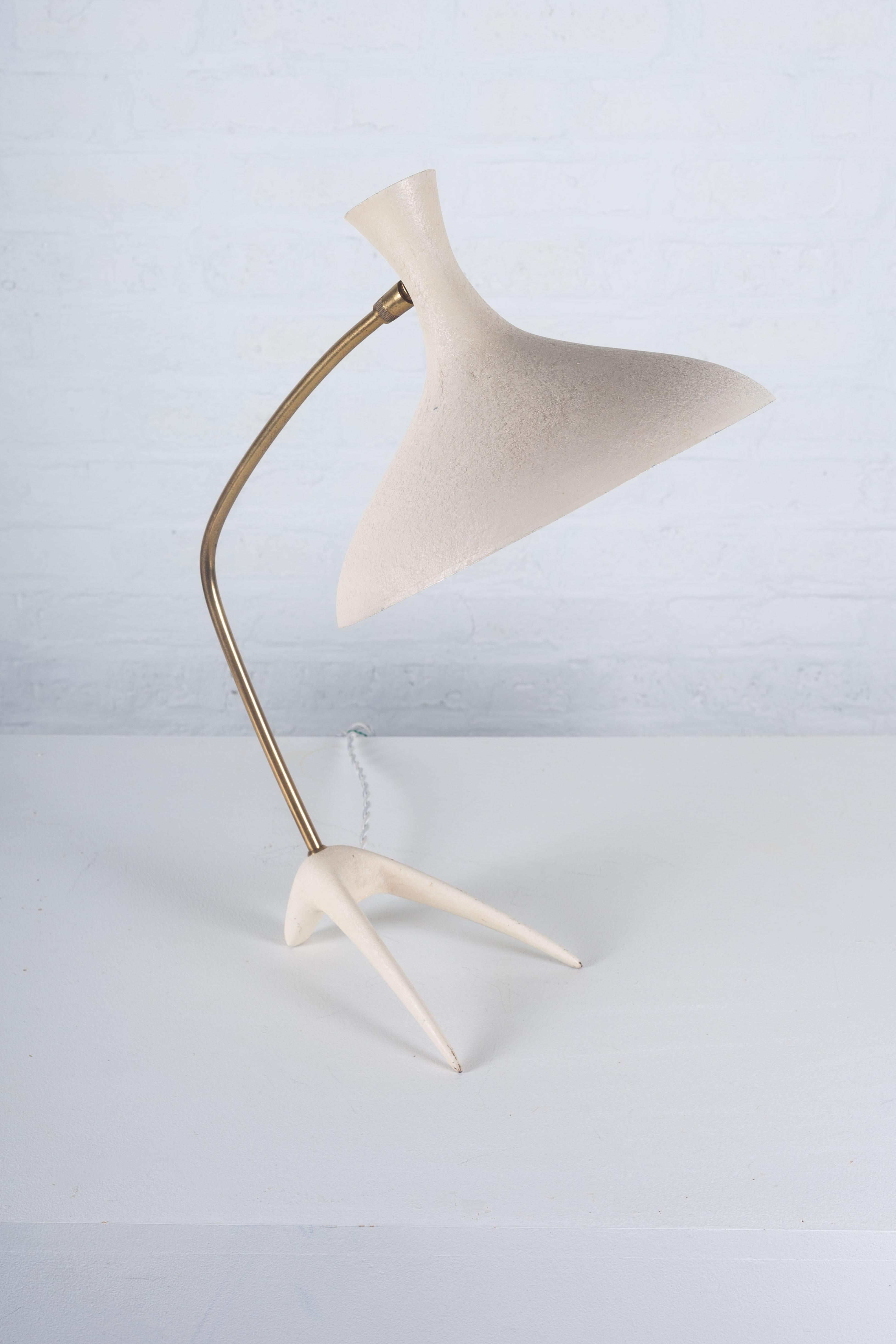 Mid-Century Modern Table Lamp by Cosack Leuchten, White, Germany, 1950s