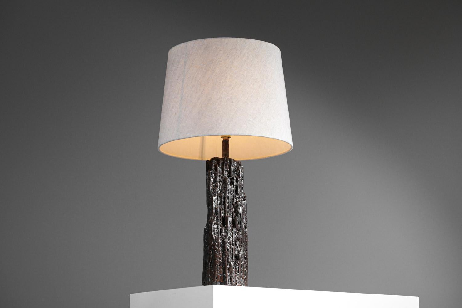 French Table lamp by Donna for Danke Galerie with patinated metal base DONNA For Sale