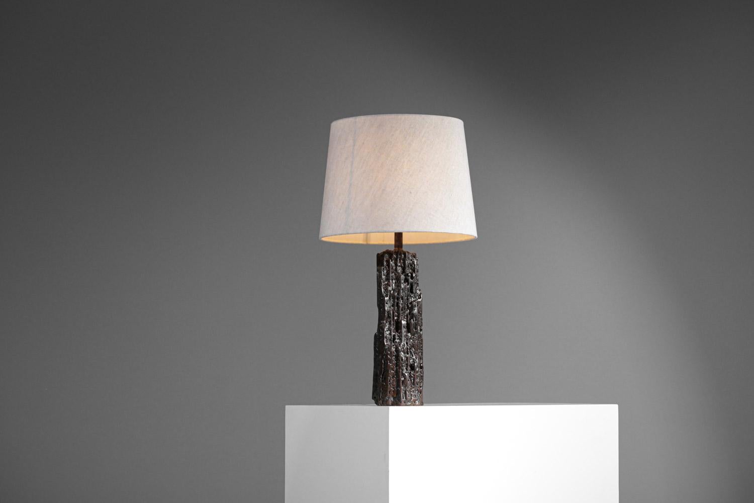 Table lamp by Donna for Danke Galerie with patinated metal base DONNA In New Condition For Sale In Lyon, FR