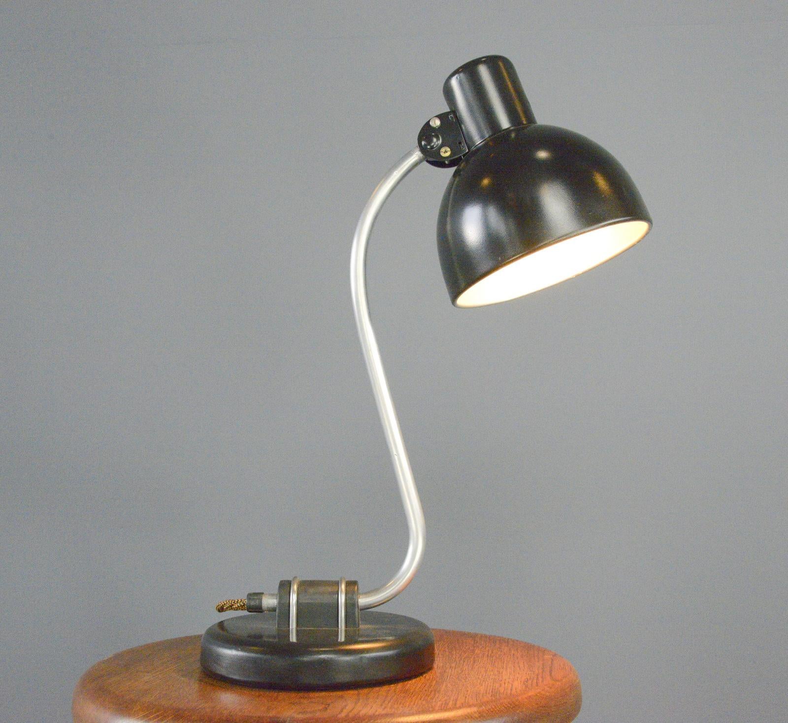Tischlampe von E. Kloepfel & Sohn, ca. 1930er Jahre (Stahl) im Angebot